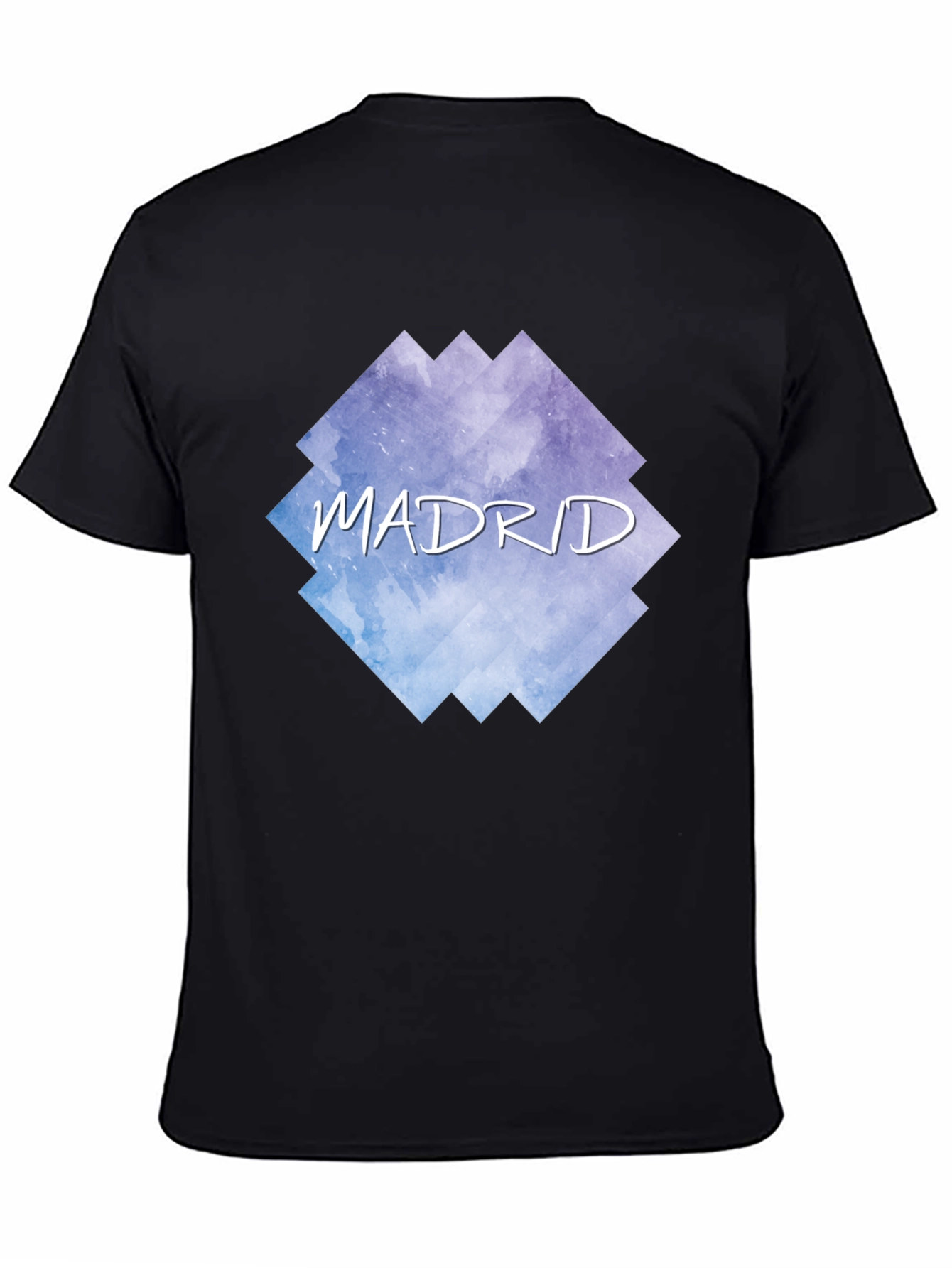 Madrid Graphic Tee - Mens Black Cotton T-Shirt