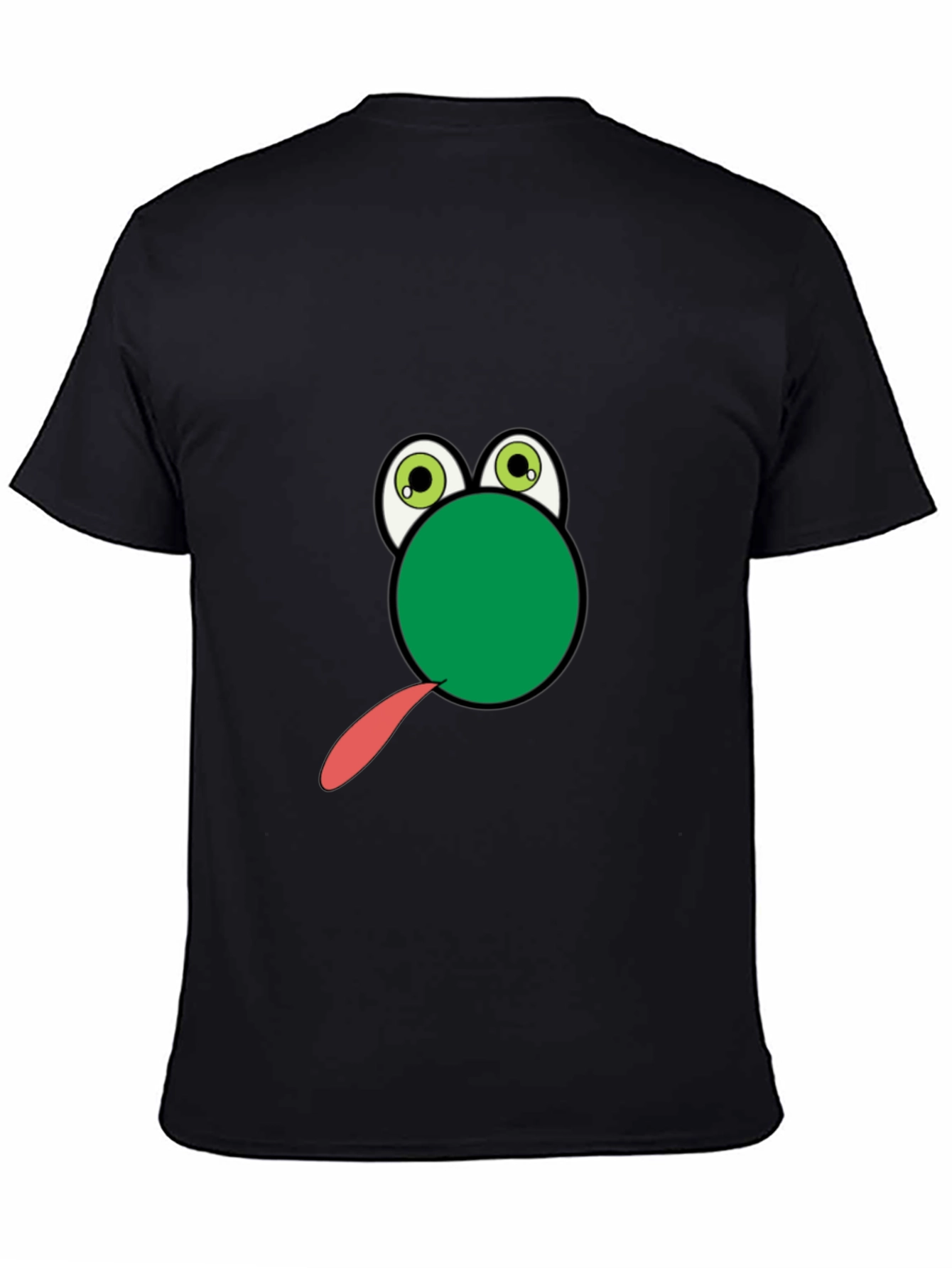 Frog Tongue Funny Black T-Shirt
