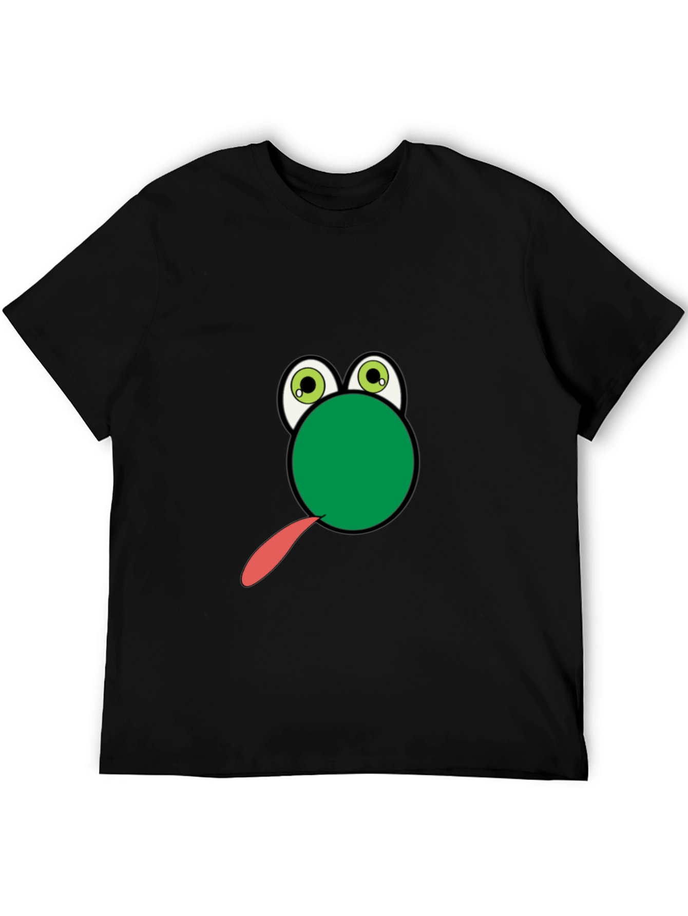Frog Tongue Funny Black T-Shirt