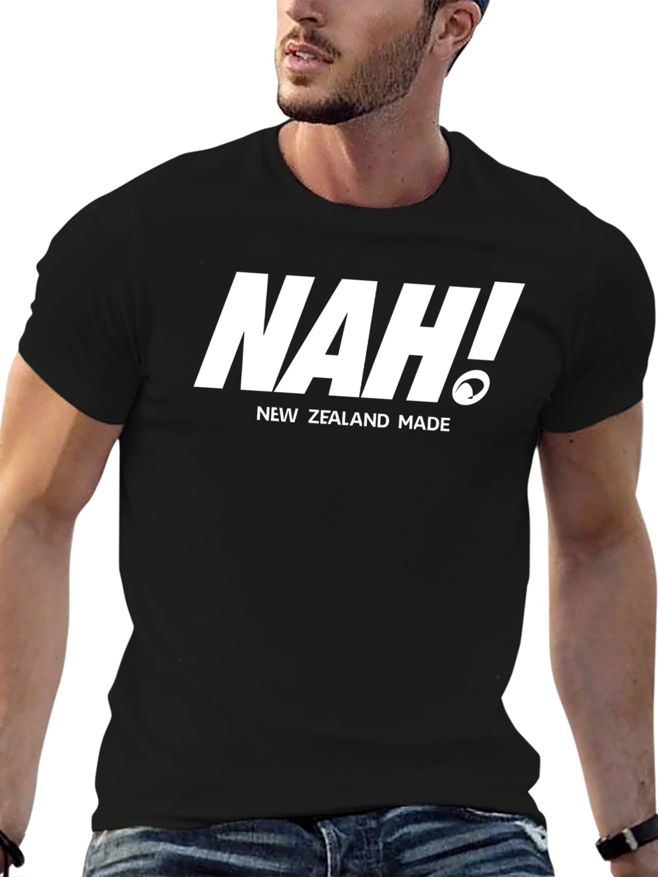 NAH! New Zealand Made Black T-Shirt