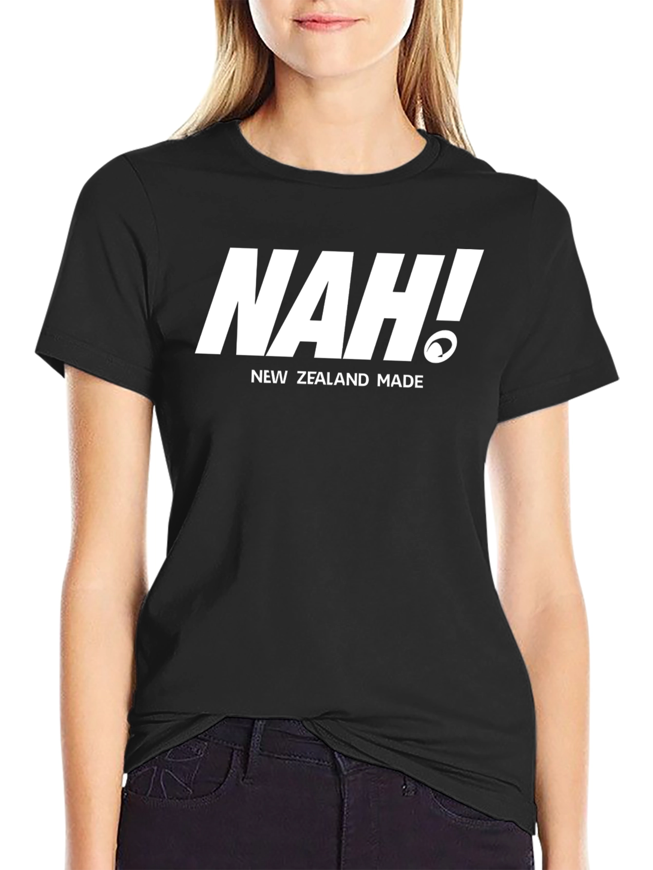 NAH! New Zealand Made Black T-Shirt