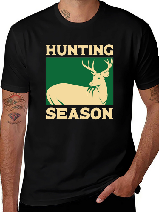 Hunting Season Black Graphic T-Shirt