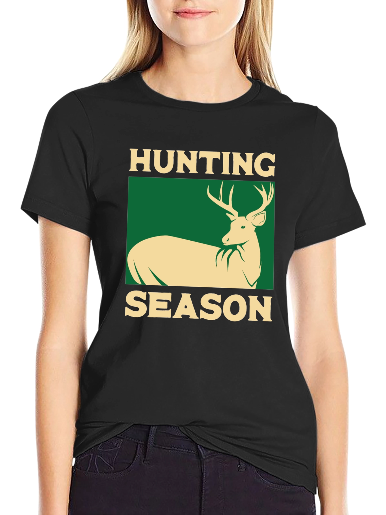 Hunting Season Black Graphic T-Shirt