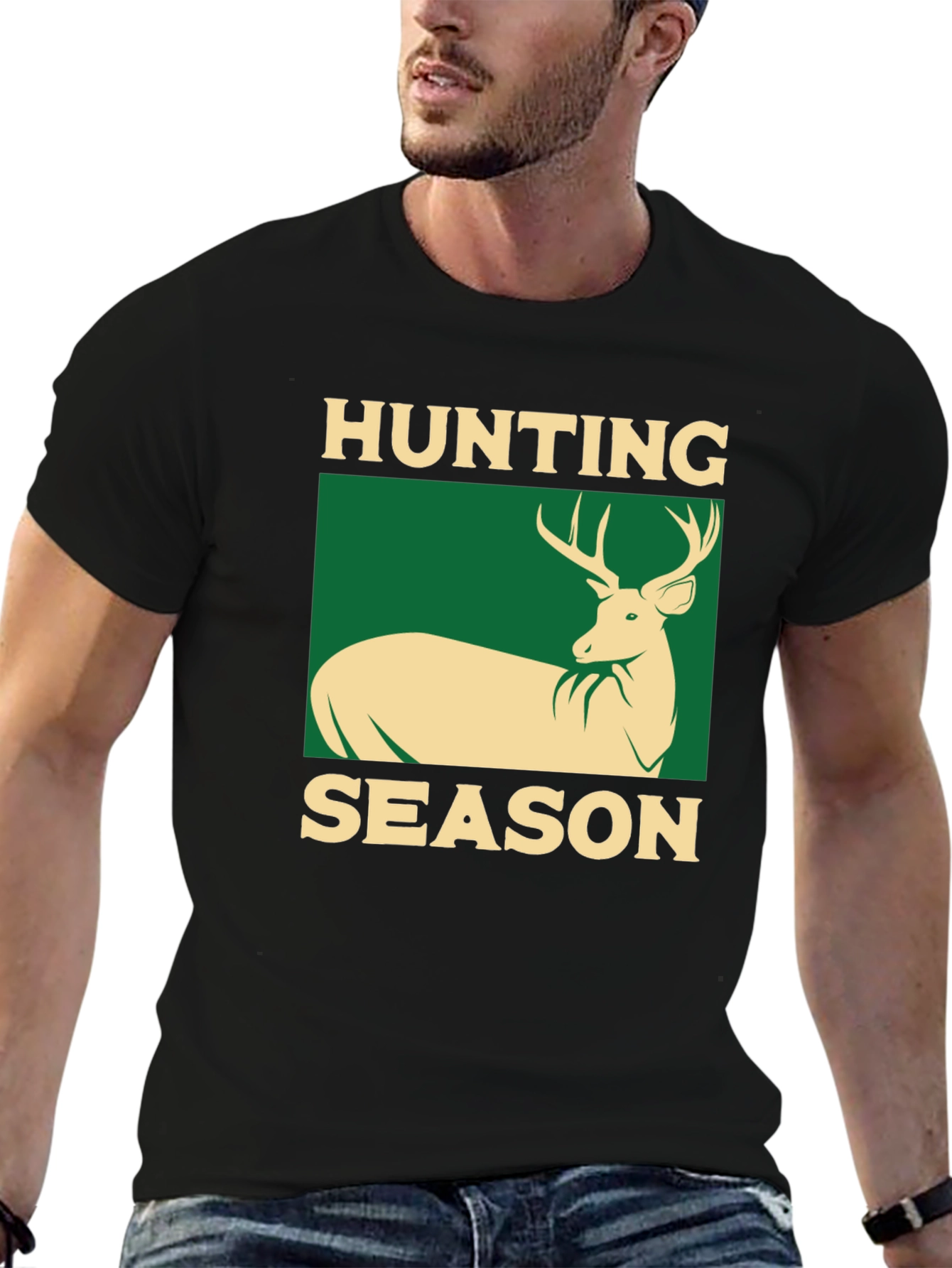 Hunting Season Black Graphic T-Shirt