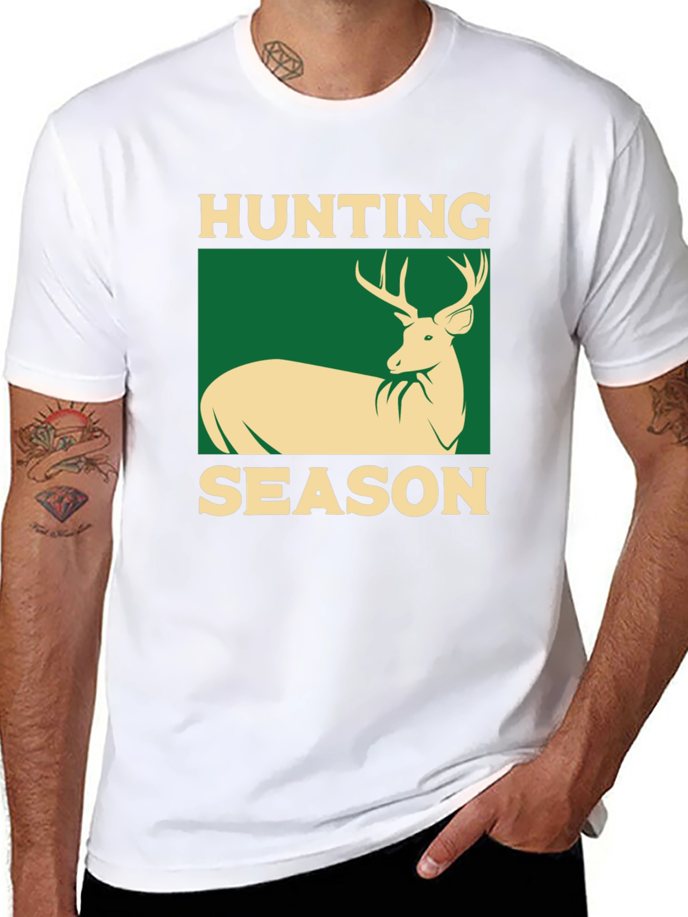 Hunting Season Black Graphic T-Shirt