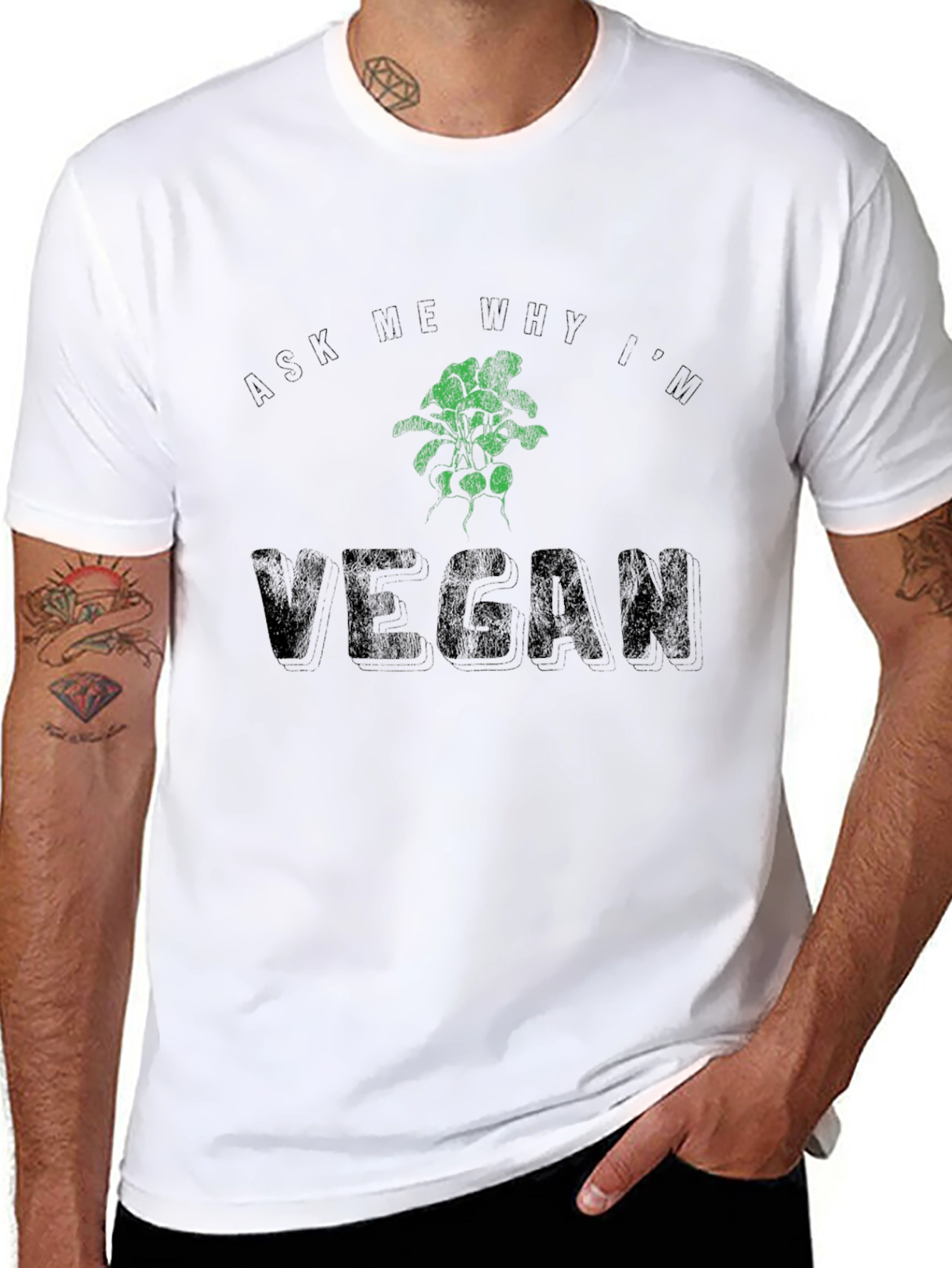 Ask Me Why Im Vegan Graphic Tee