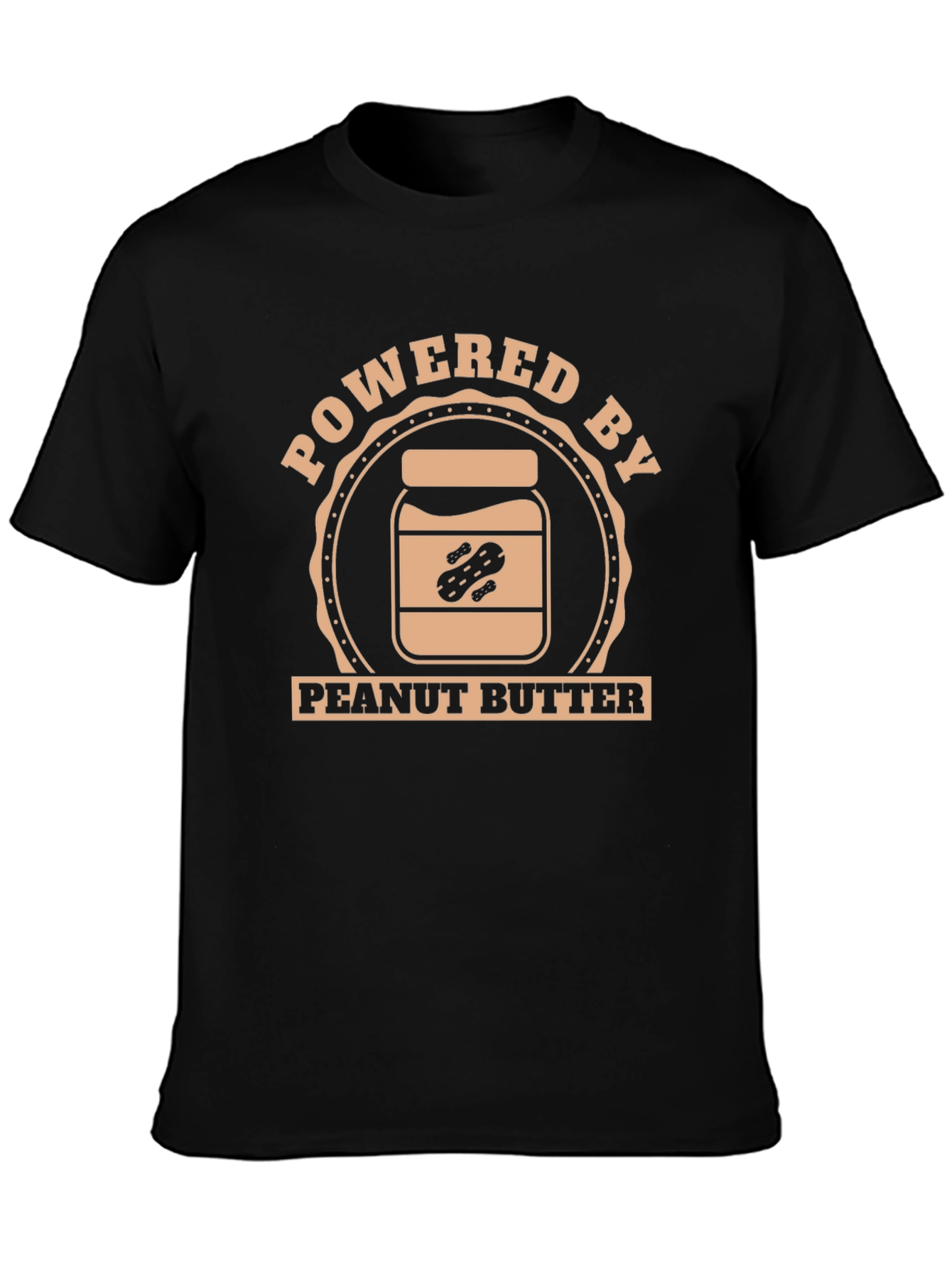 Peanut Butter Powered Black T-Shirt