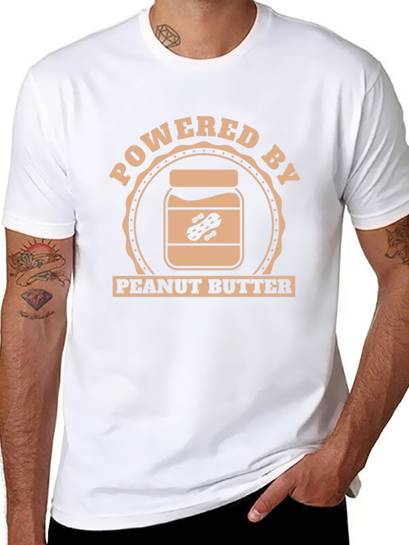 Peanut Butter Powered Black T-Shirt