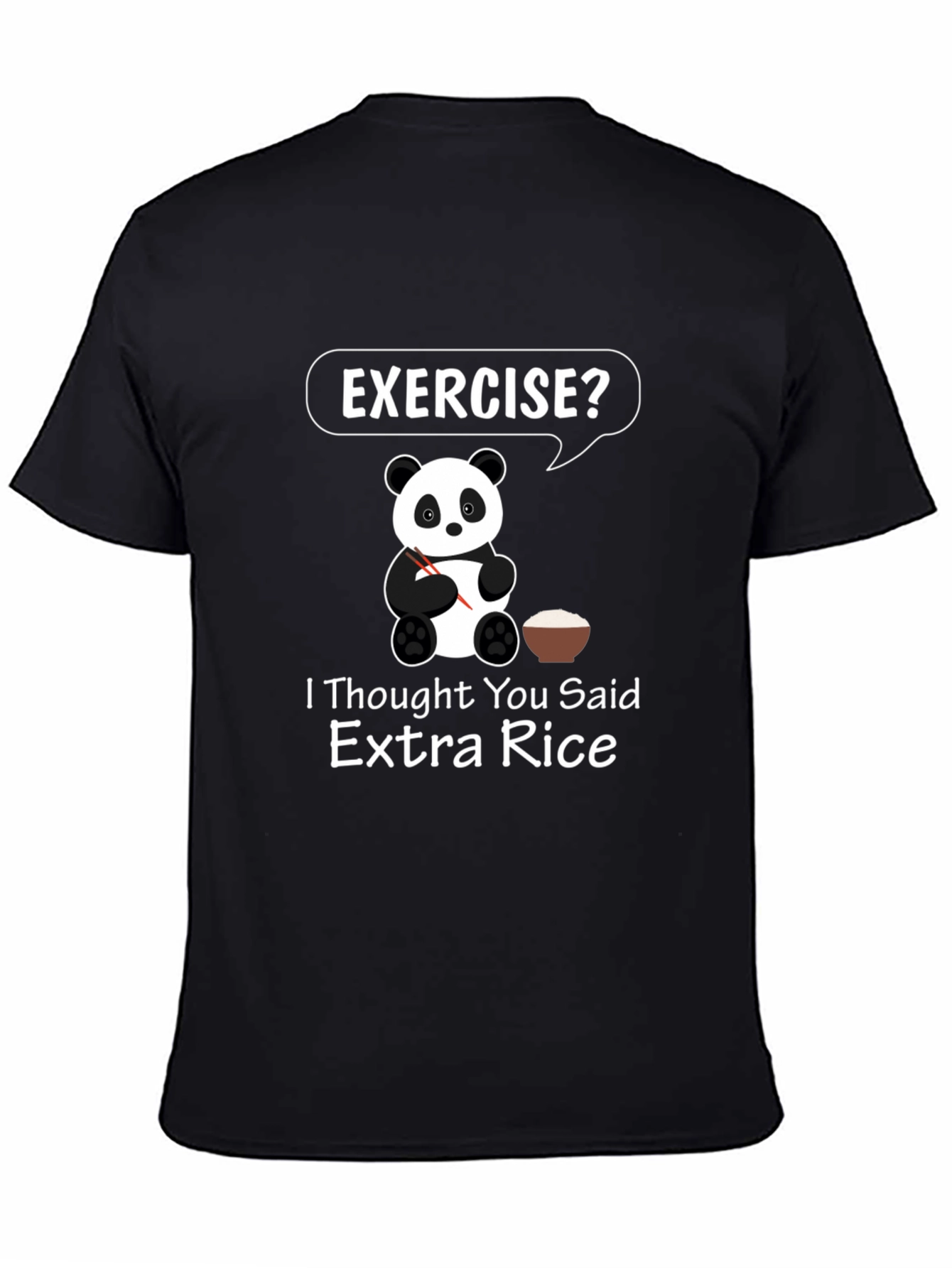Extra Rice Panda T-Shirt - Funny Foodie Tee