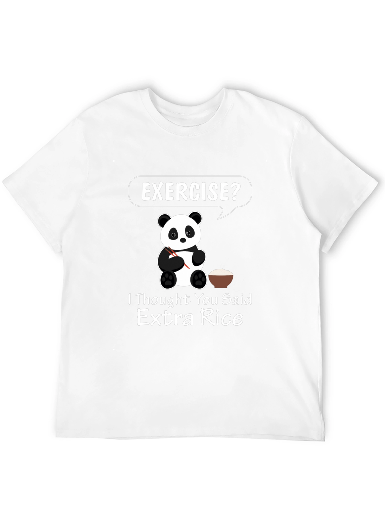 Extra Rice Panda T-Shirt - Funny Foodie Tee