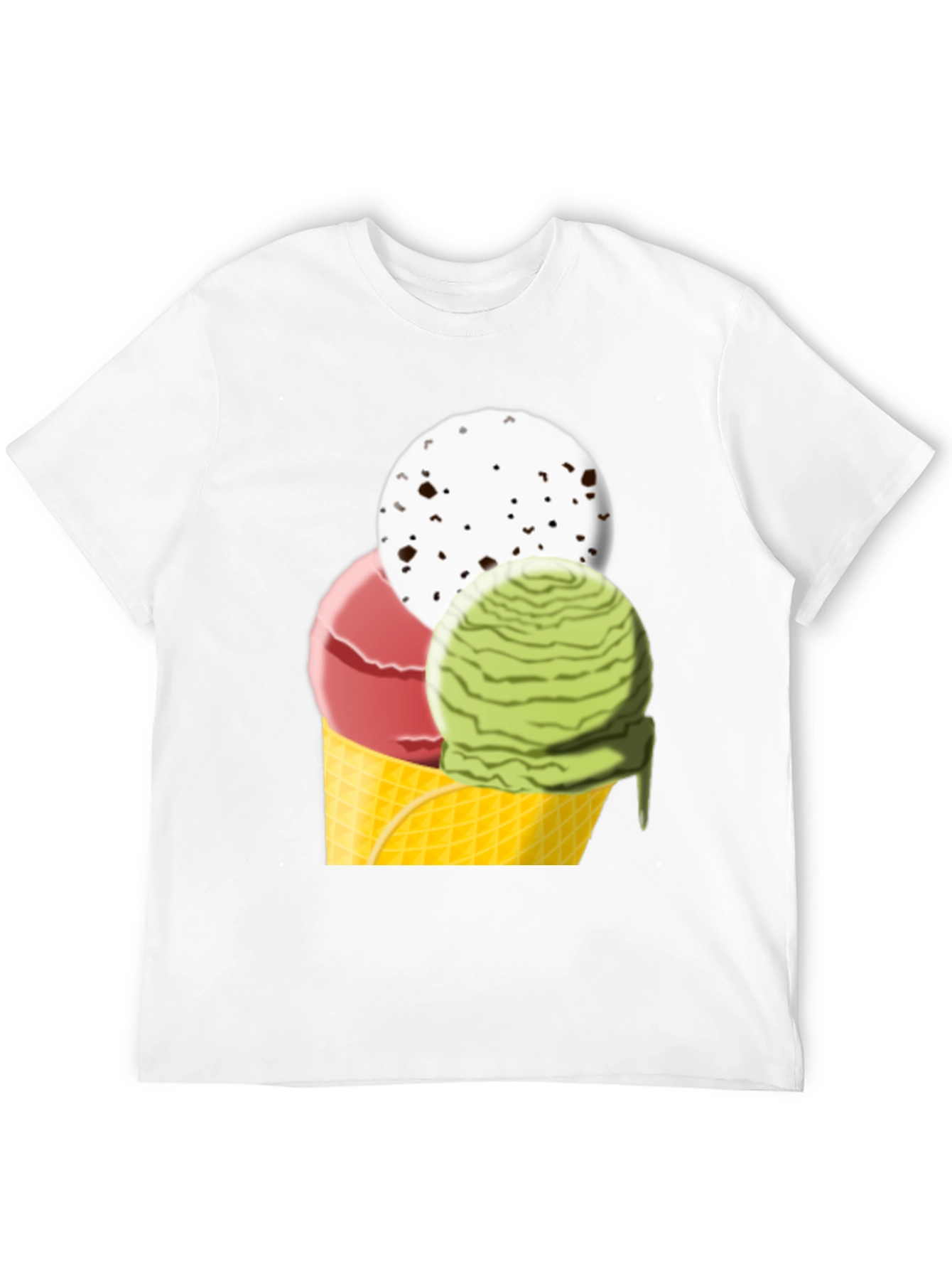Ice Cream Cone Graphic Tee - Black
