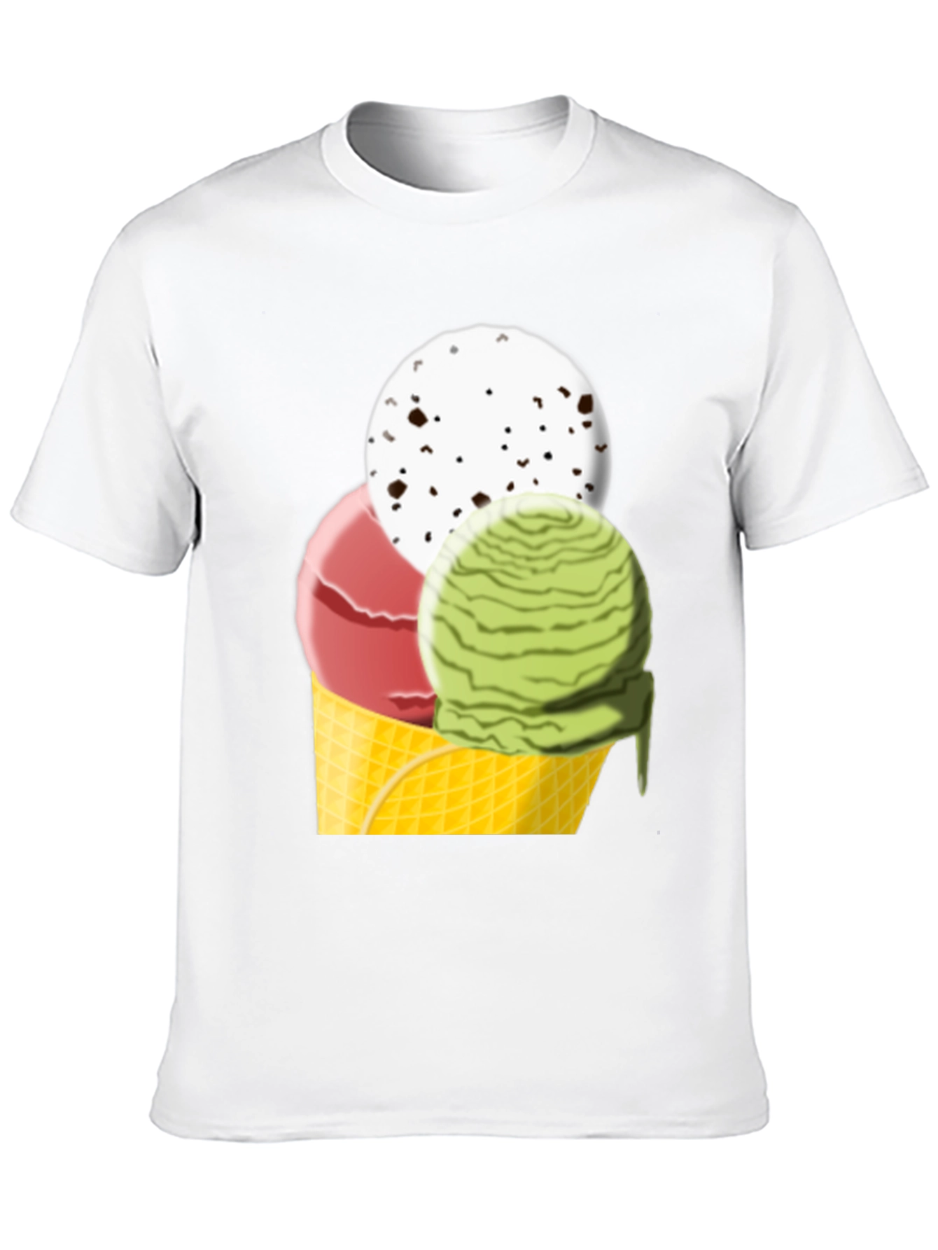 Ice Cream Cone Graphic Tee - Black
