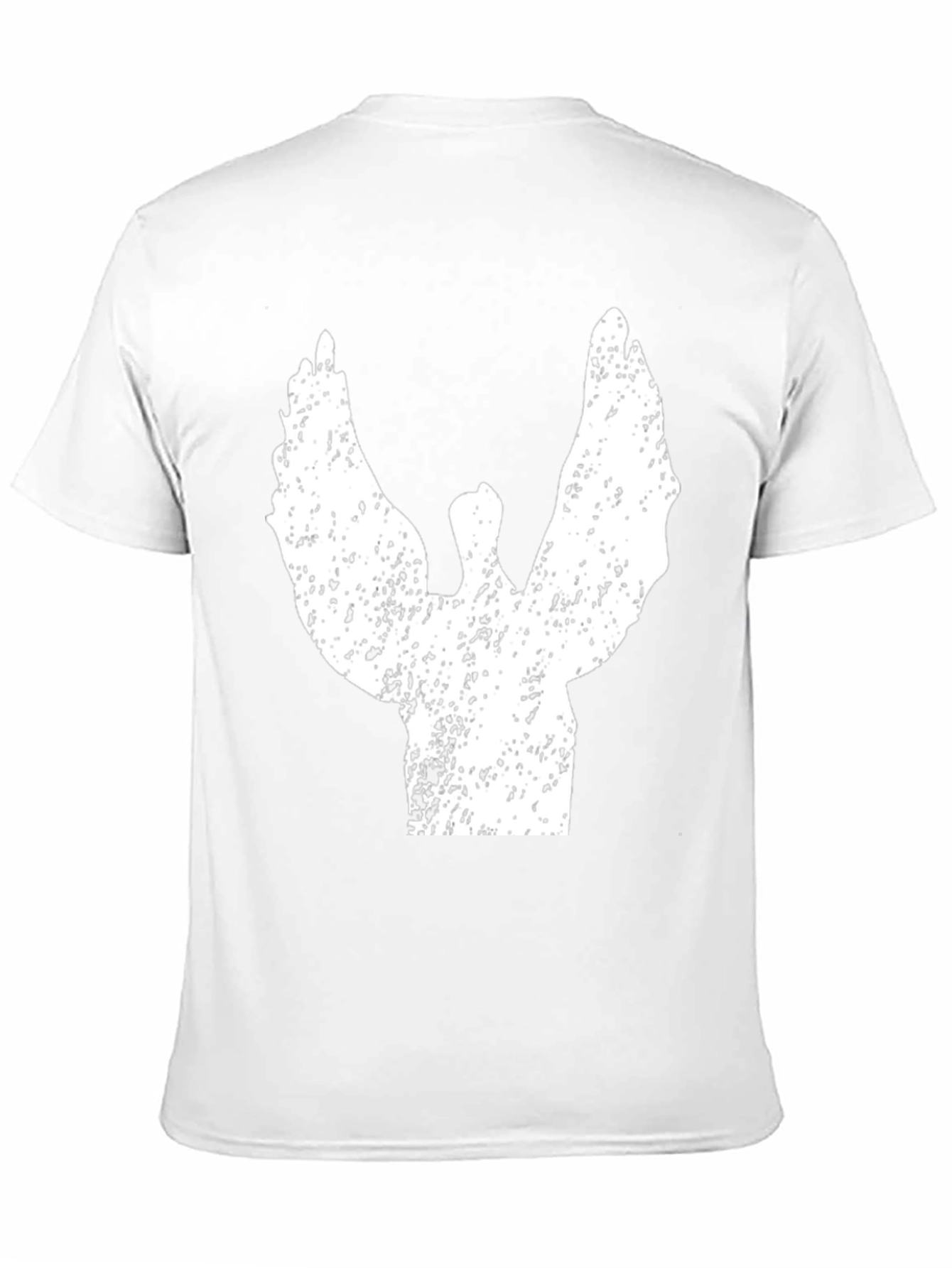 Grunge Angel Wings Graphic Tee - Black Cotton T-Shirt