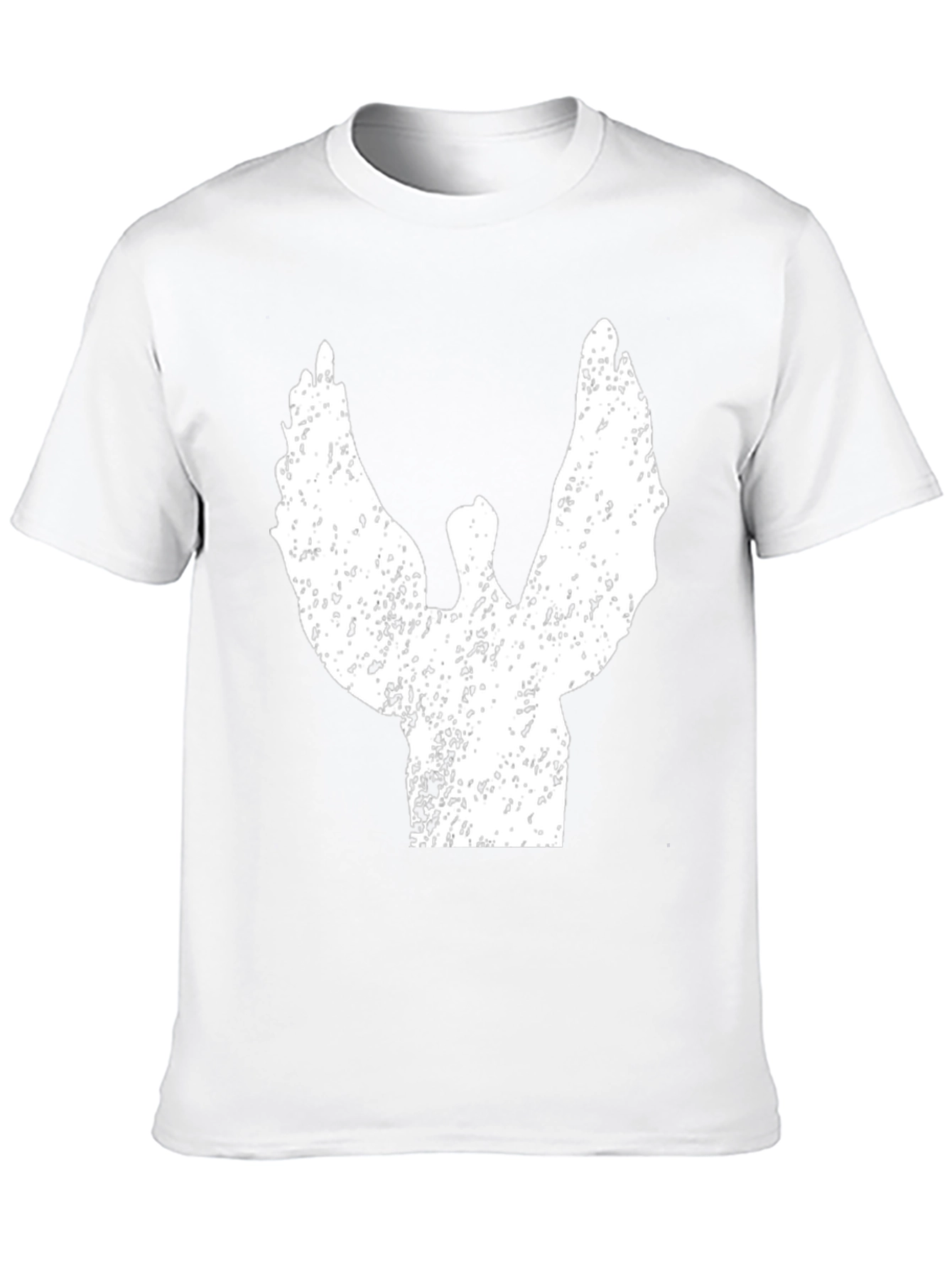 Grunge Angel Wings Graphic Tee - Black Cotton T-Shirt