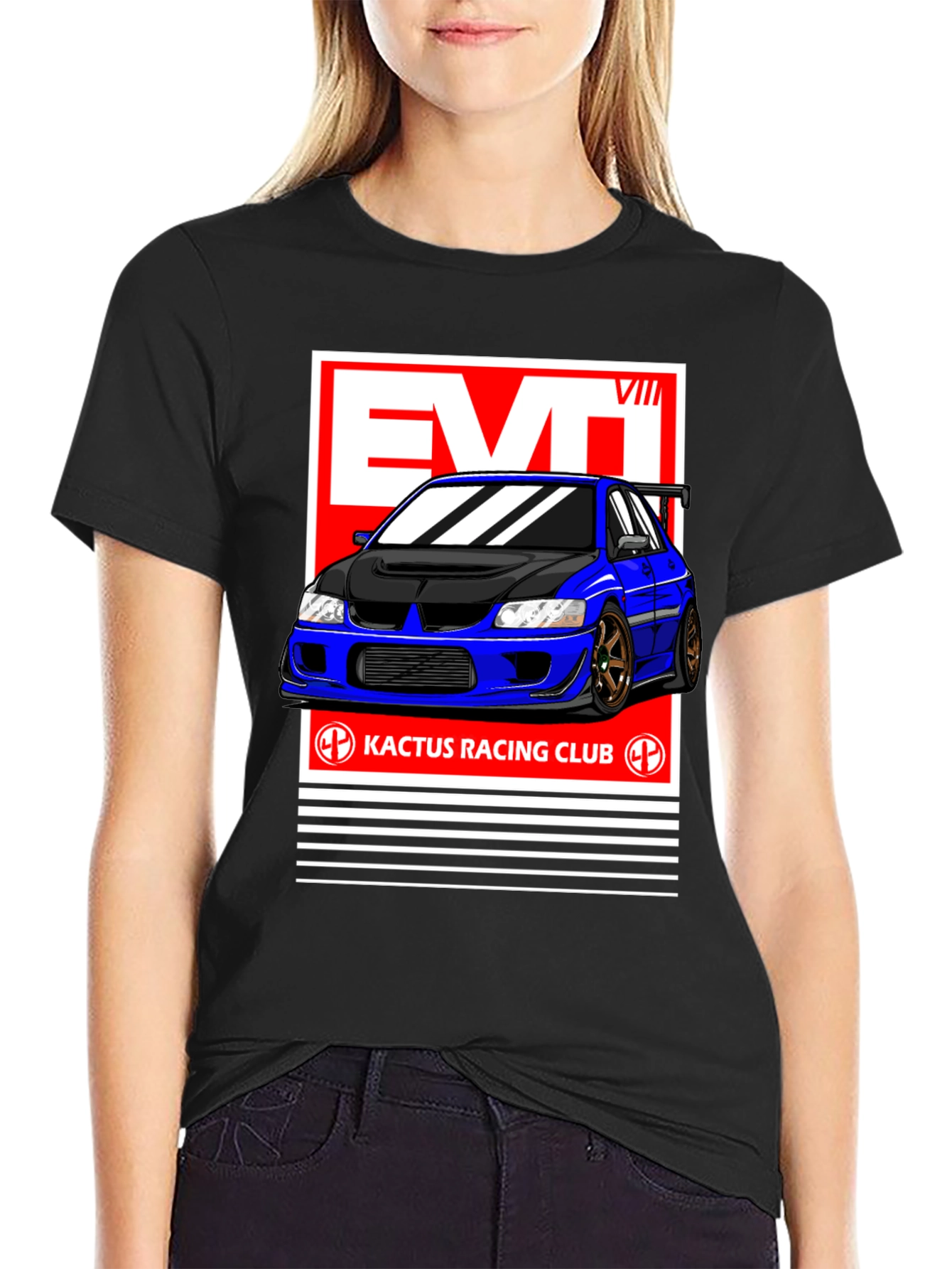Evo VIII Kactus Racing Club Black T-Shirt