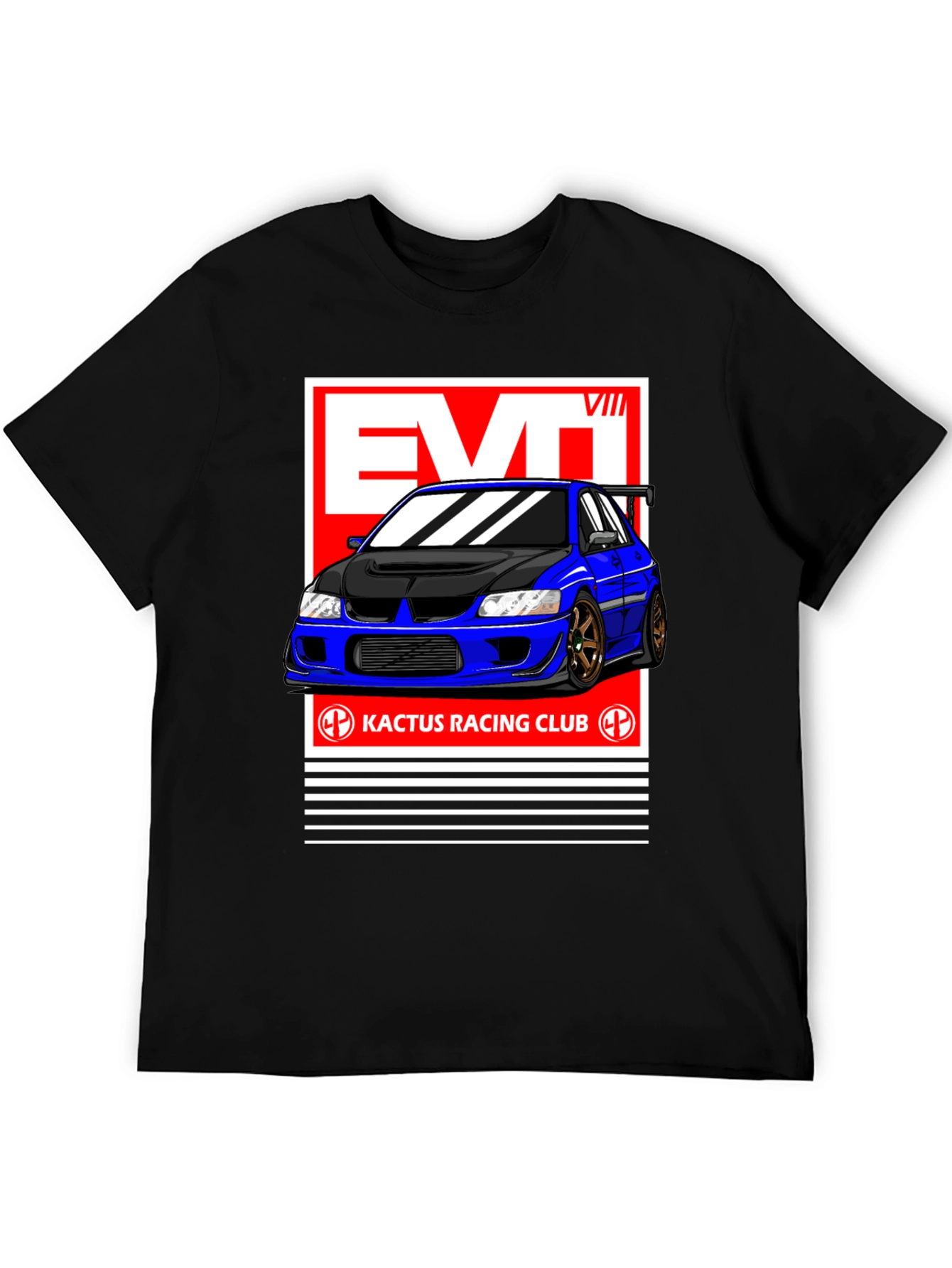 Evo VIII Kactus Racing Club Black T-Shirt