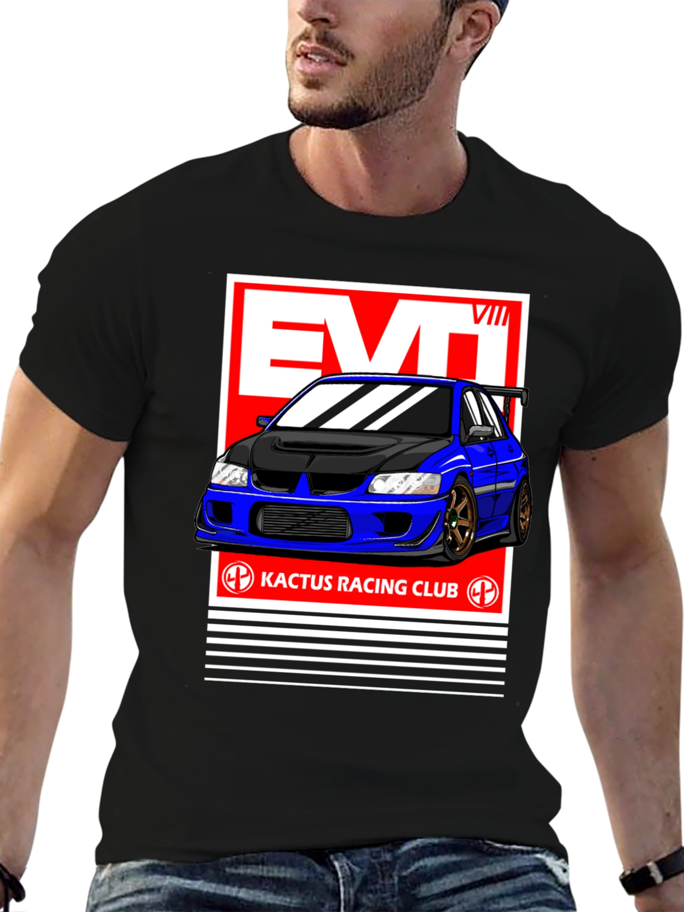 Evo VIII Kactus Racing Club Black T-Shirt