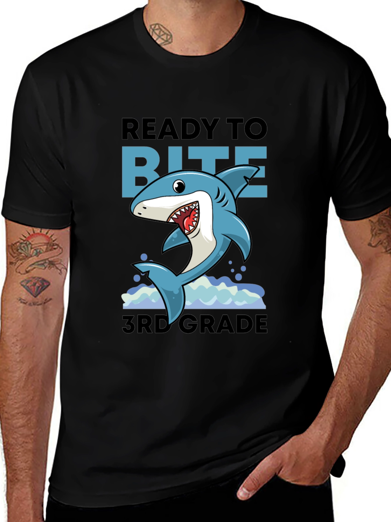 Ready to Bite 3rd Grade Shark T-Shirt