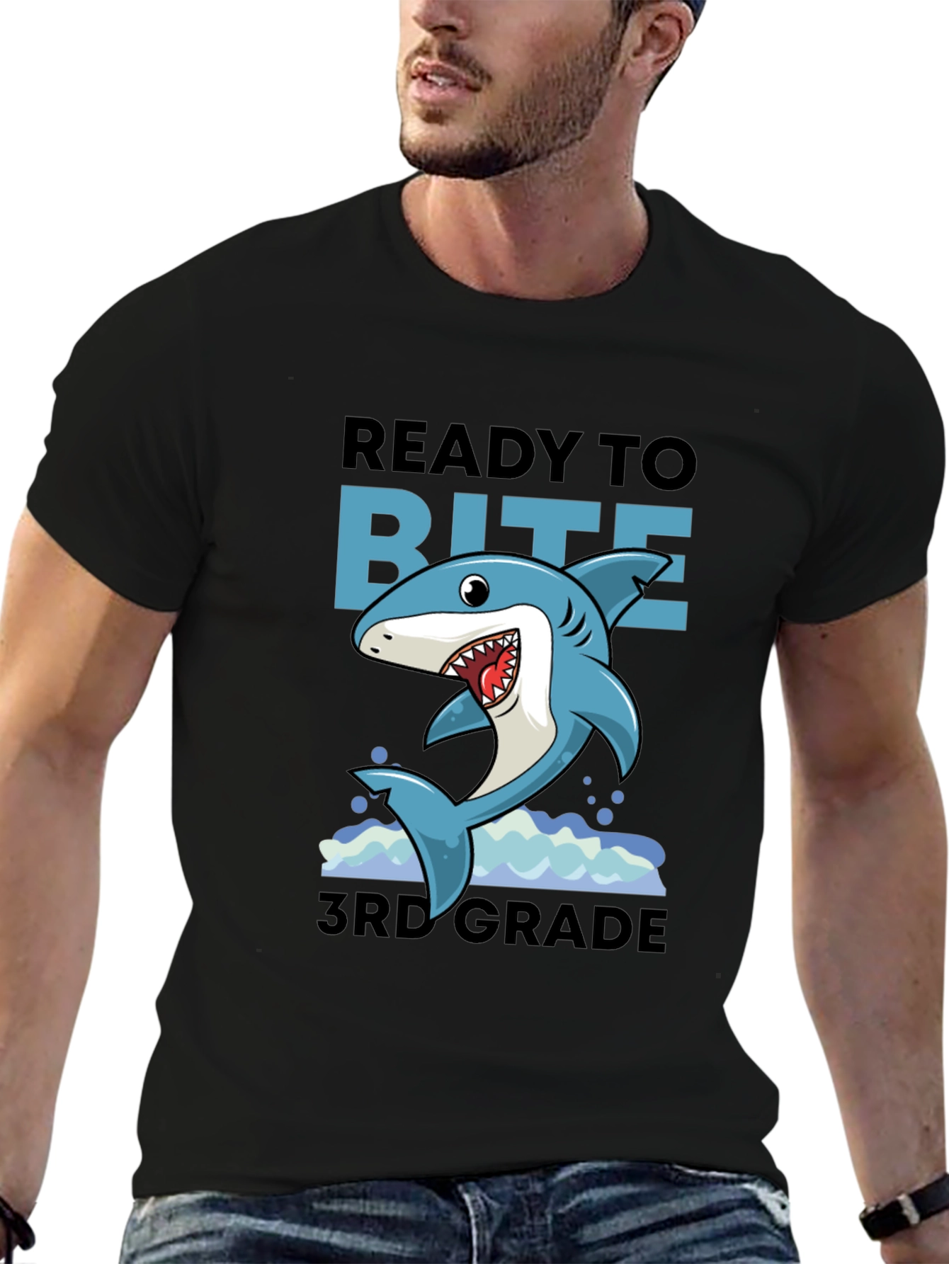 Ready to Bite 3rd Grade Shark T-Shirt
