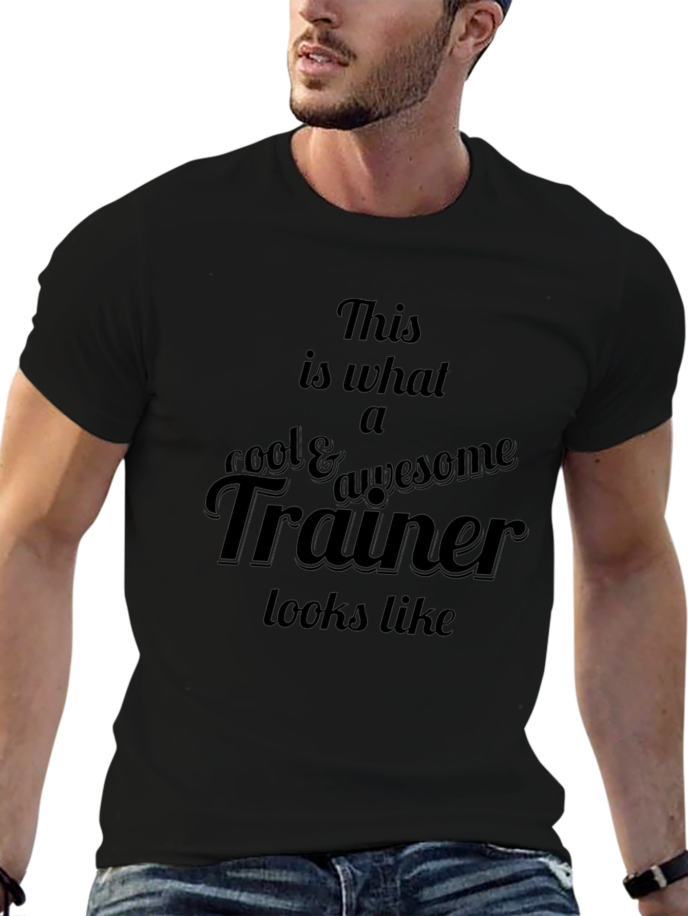 Cool Trainer Graphic Tee - Black Casual T-Shirt