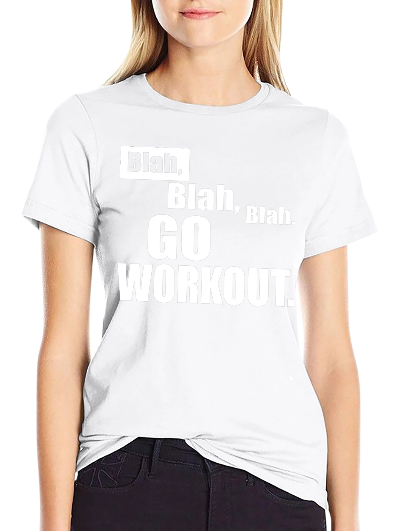 Blah Go Workout T-Shirt Funny Gym Motivation Tee