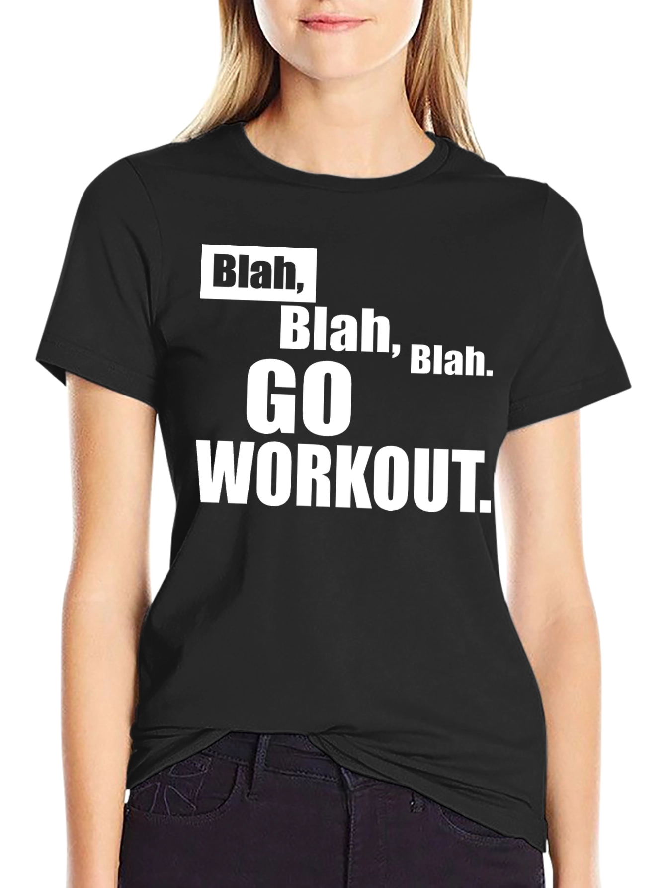 Blah Go Workout T-Shirt Funny Gym Motivation Tee