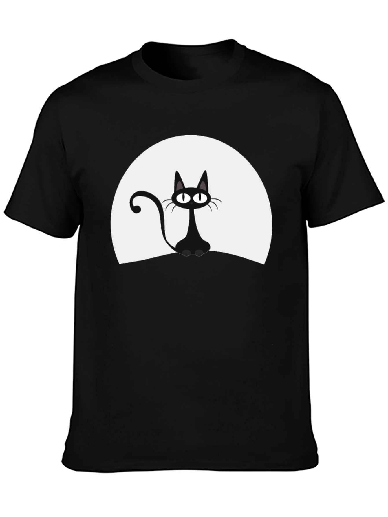 Black Cat Moon Graphic T-Shirt