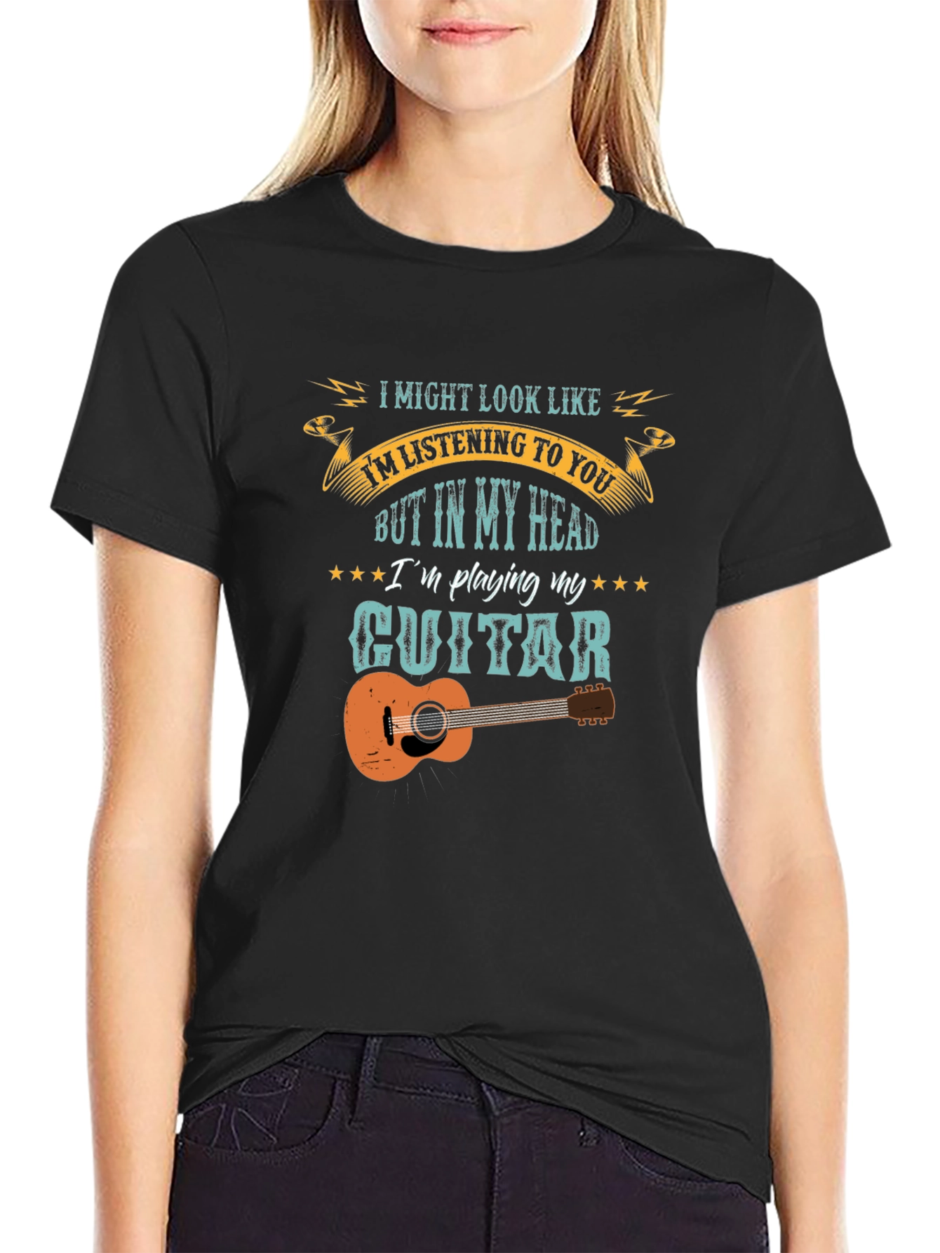 Guitar Player Graphic Tee - Music Lover T-Shirt