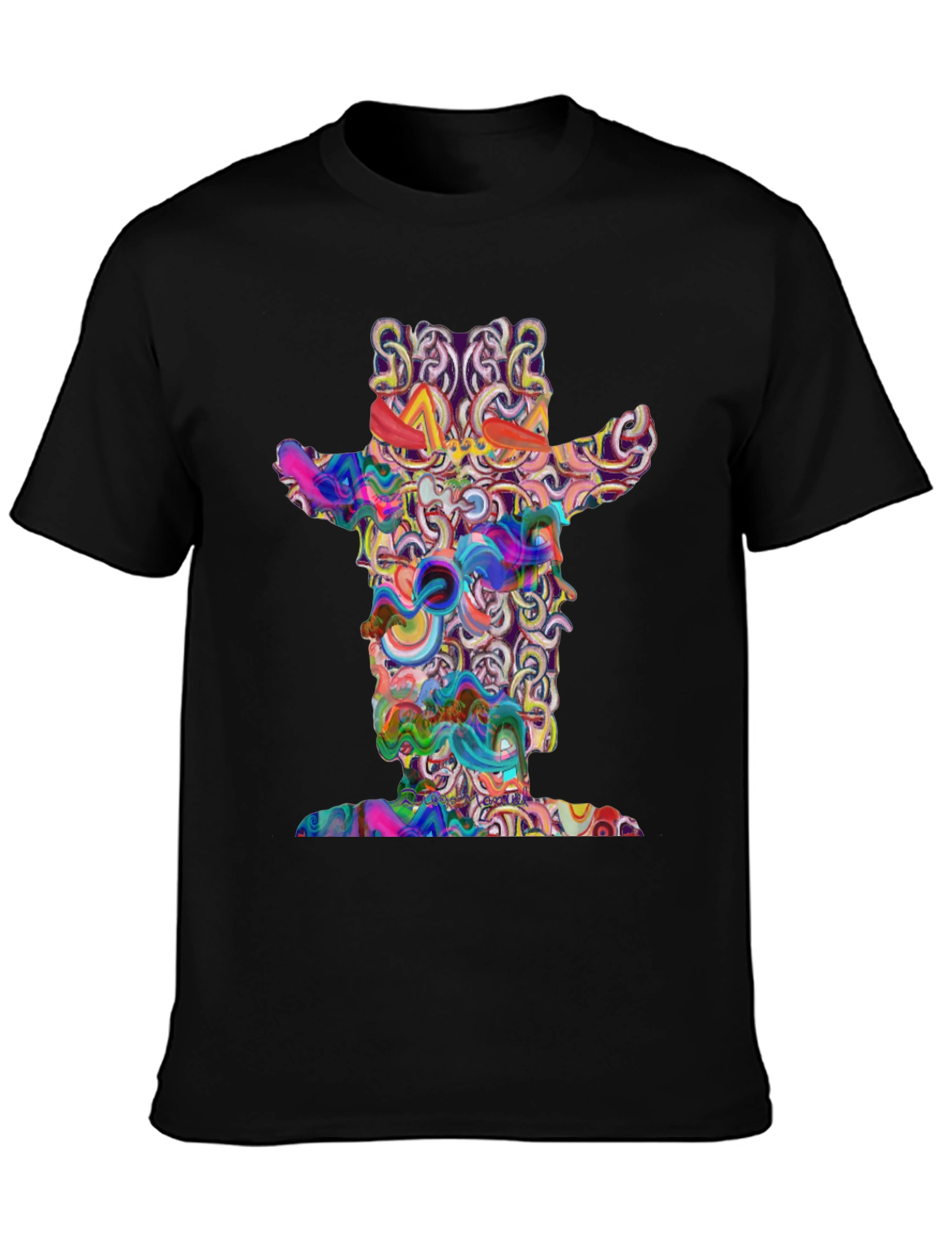 Abstract Cowboy Graphic T-Shirt