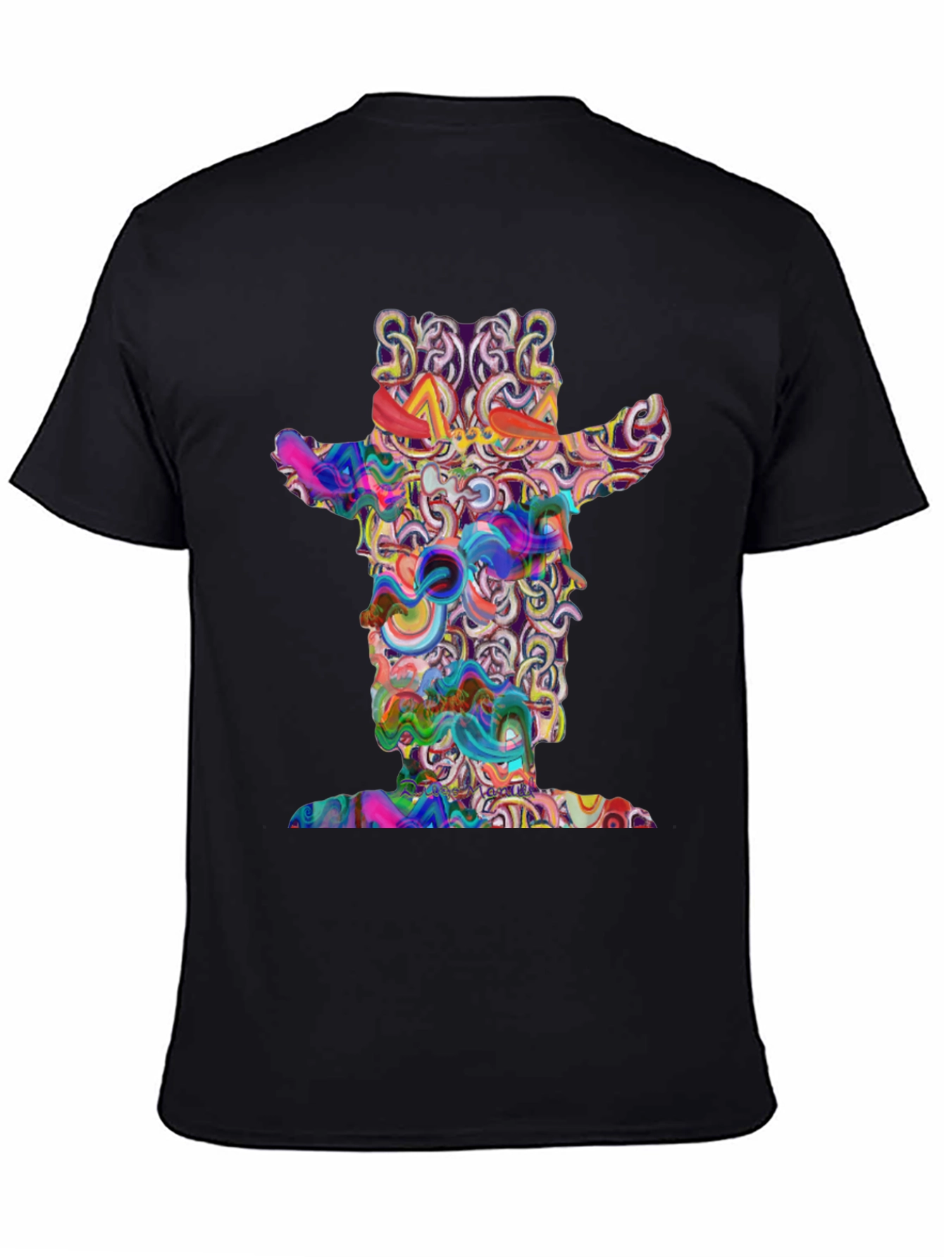 Abstract Cowboy Graphic T-Shirt