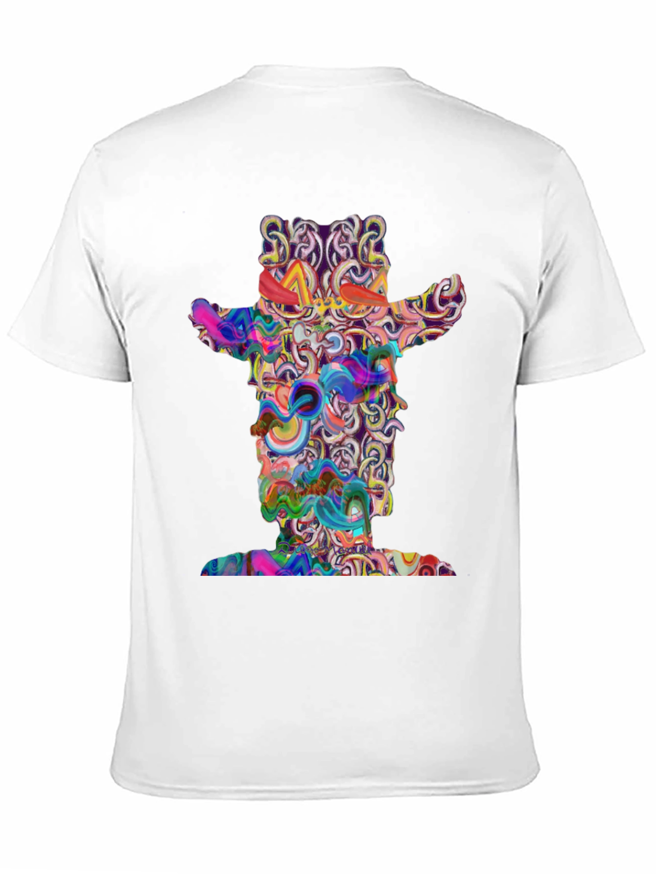 Abstract Cowboy Graphic T-Shirt