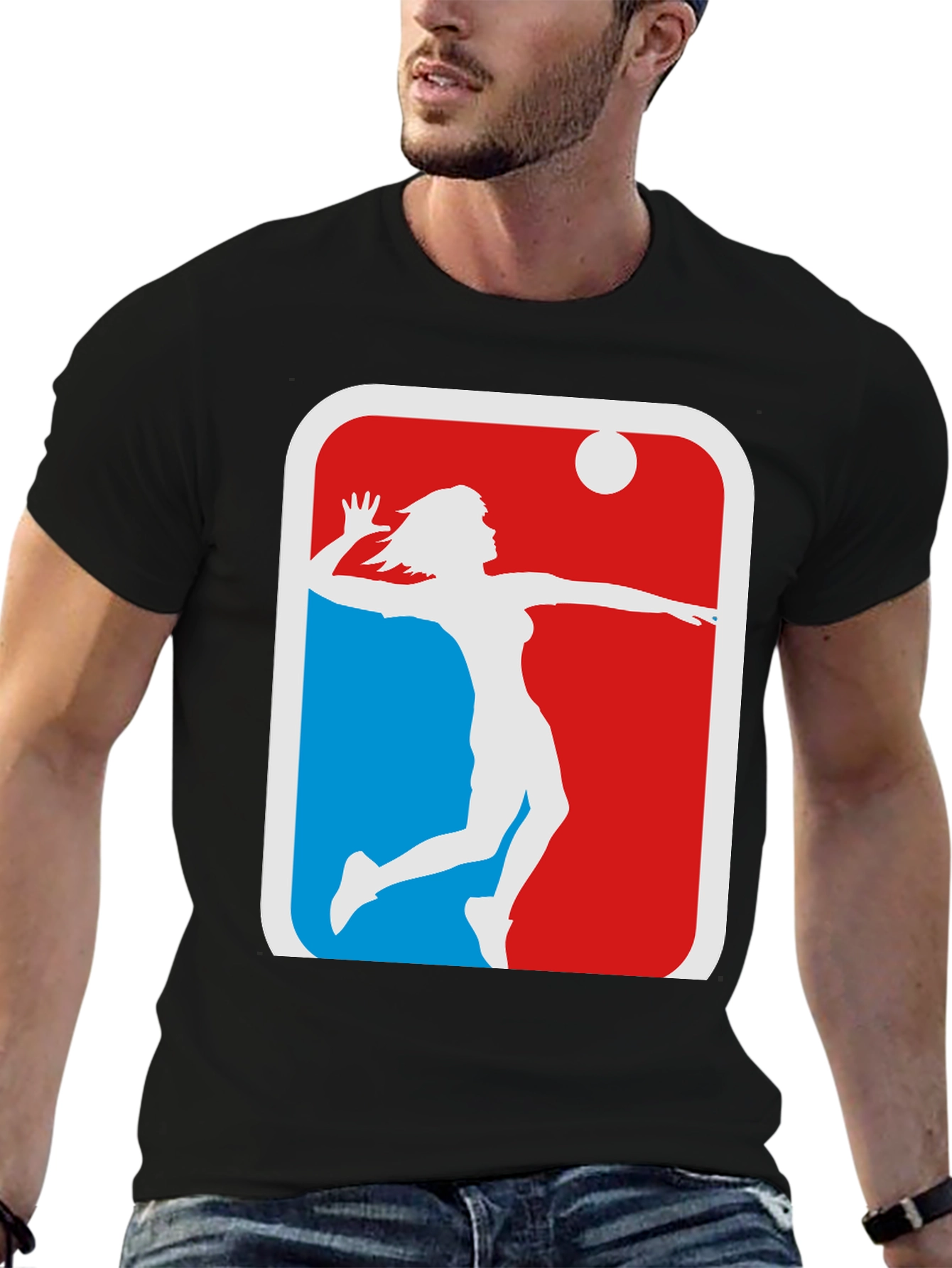 Volleyball Player Graphic T-Shirt