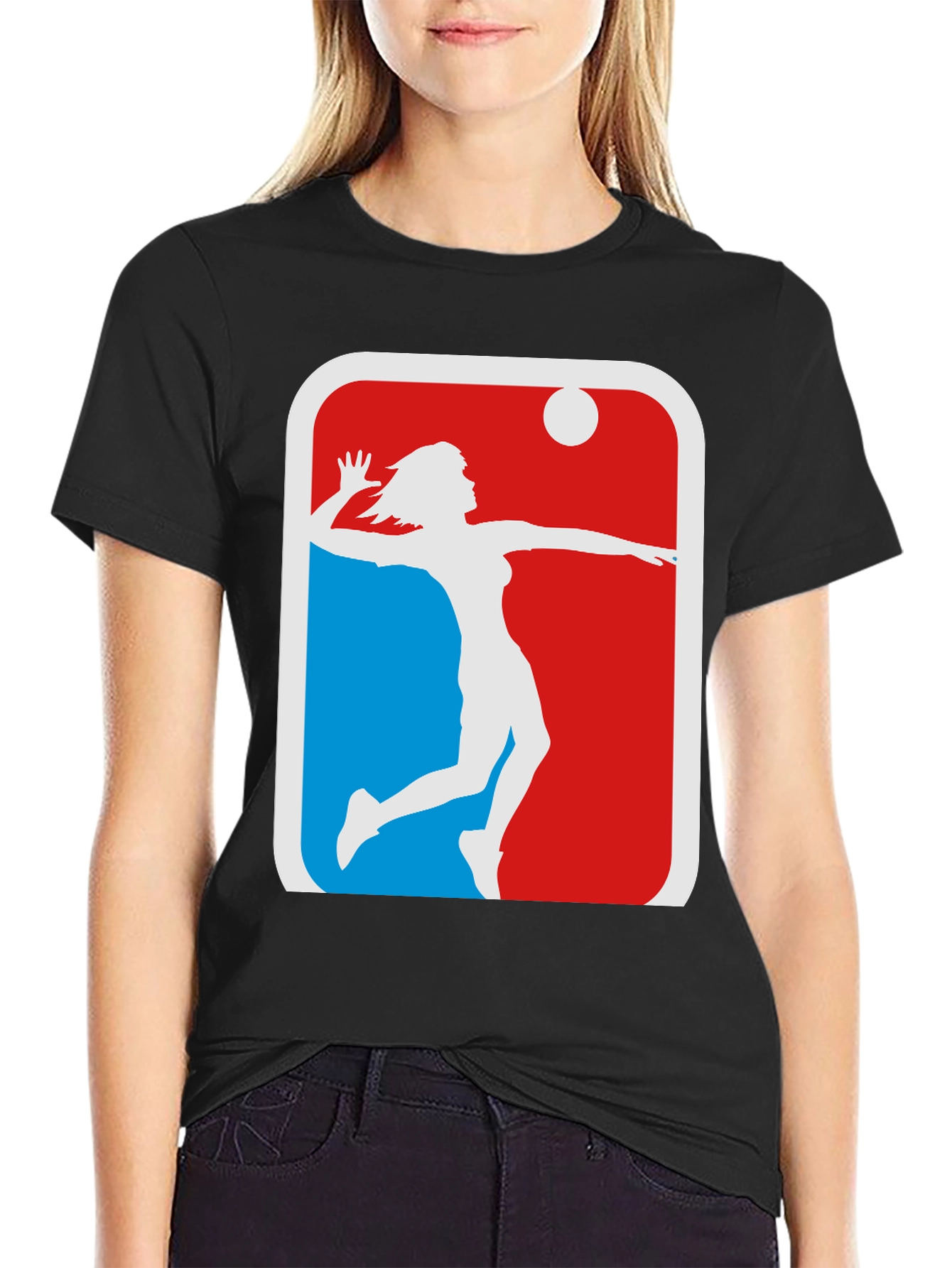 Volleyball Player Graphic T-Shirt