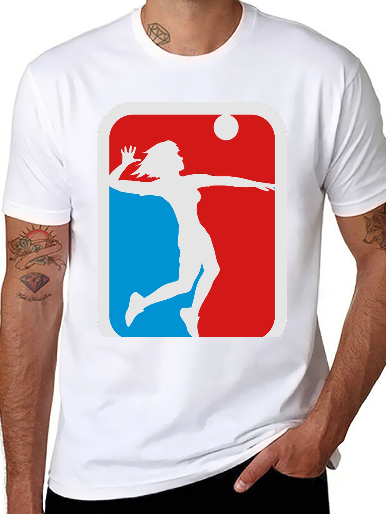 Volleyball Player Graphic T-Shirt