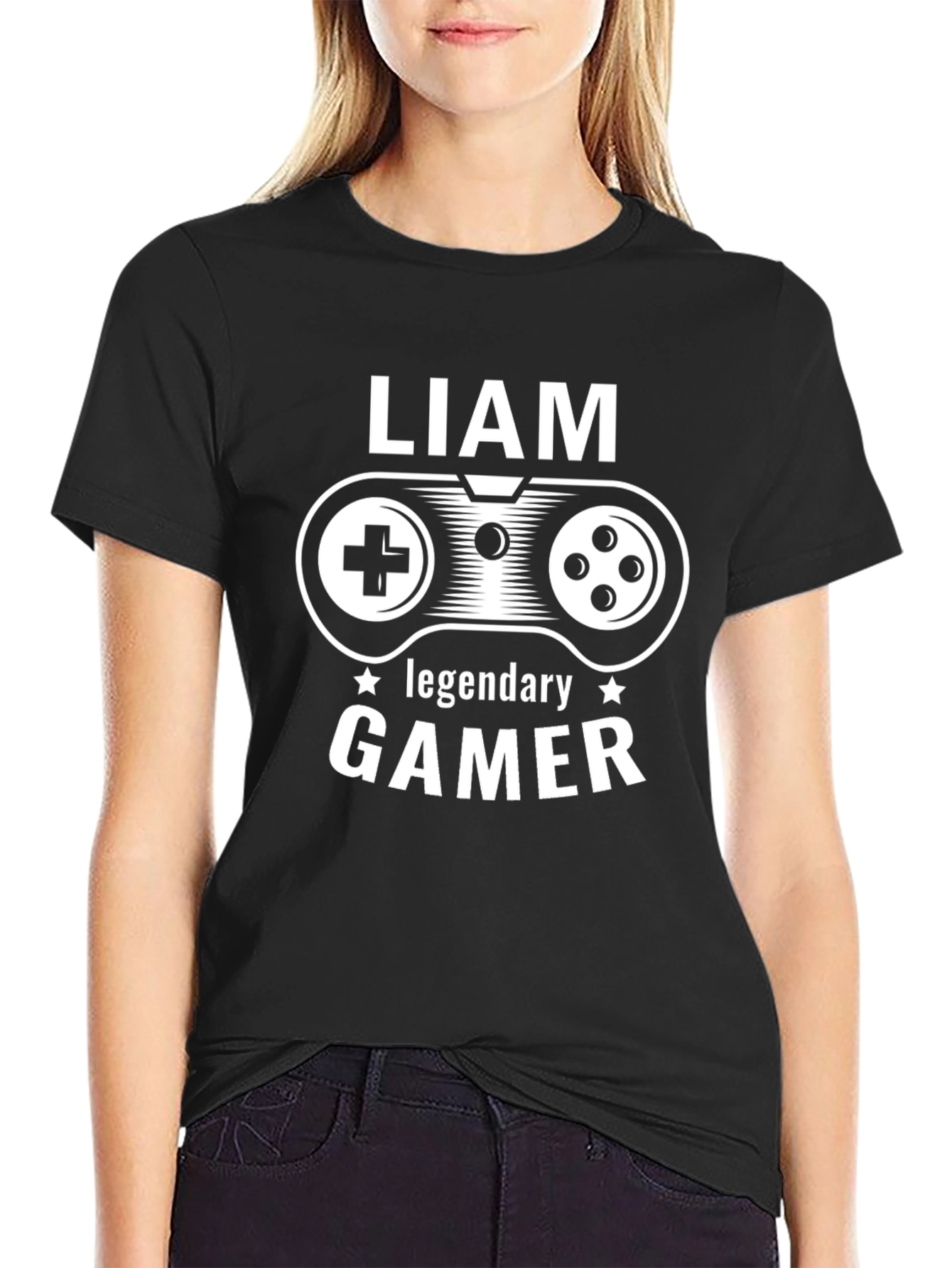 Liam Legendary Gamer Black T-Shirt