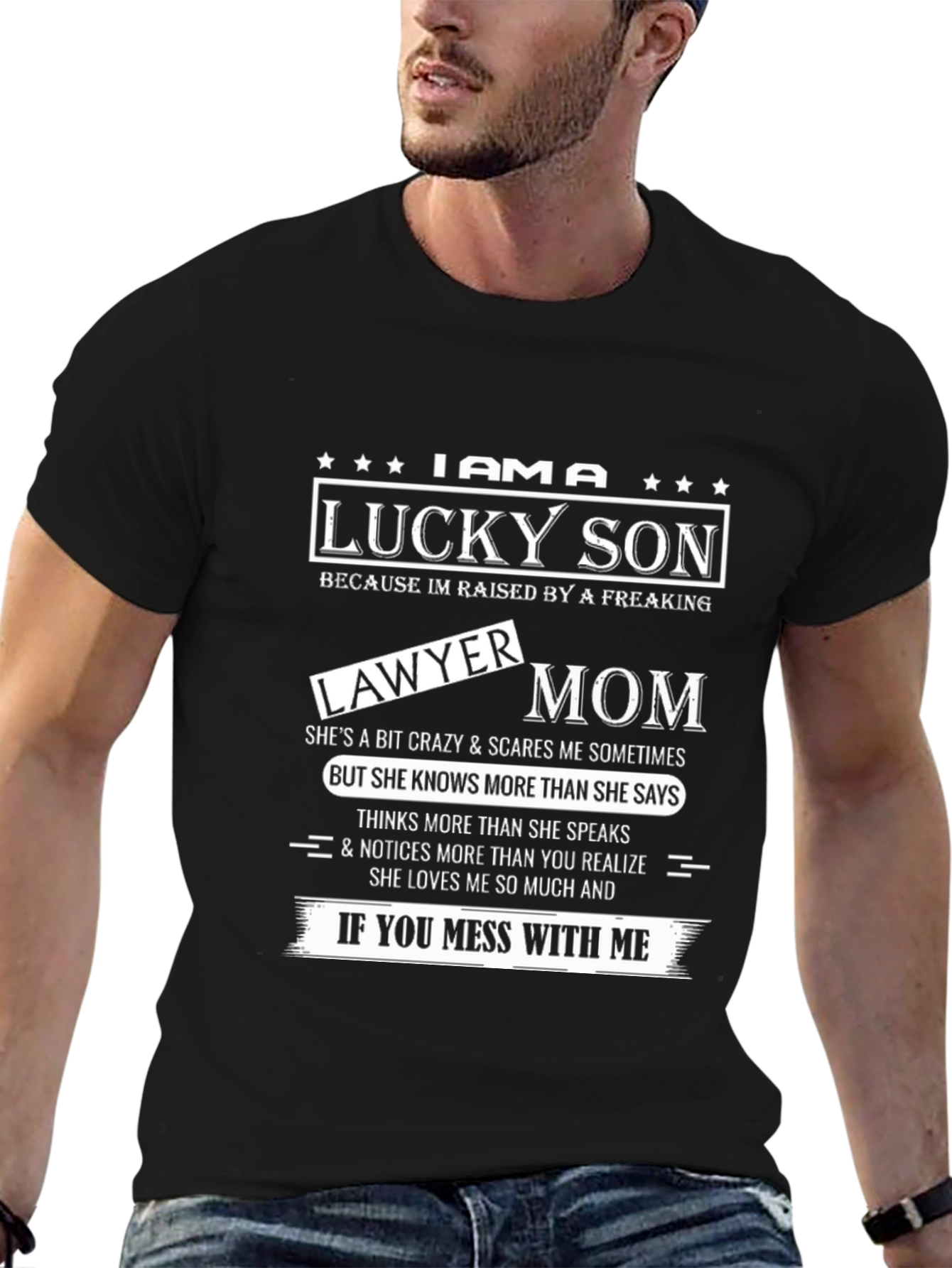 Lucky Son Lawyer Mom Graphic Tee