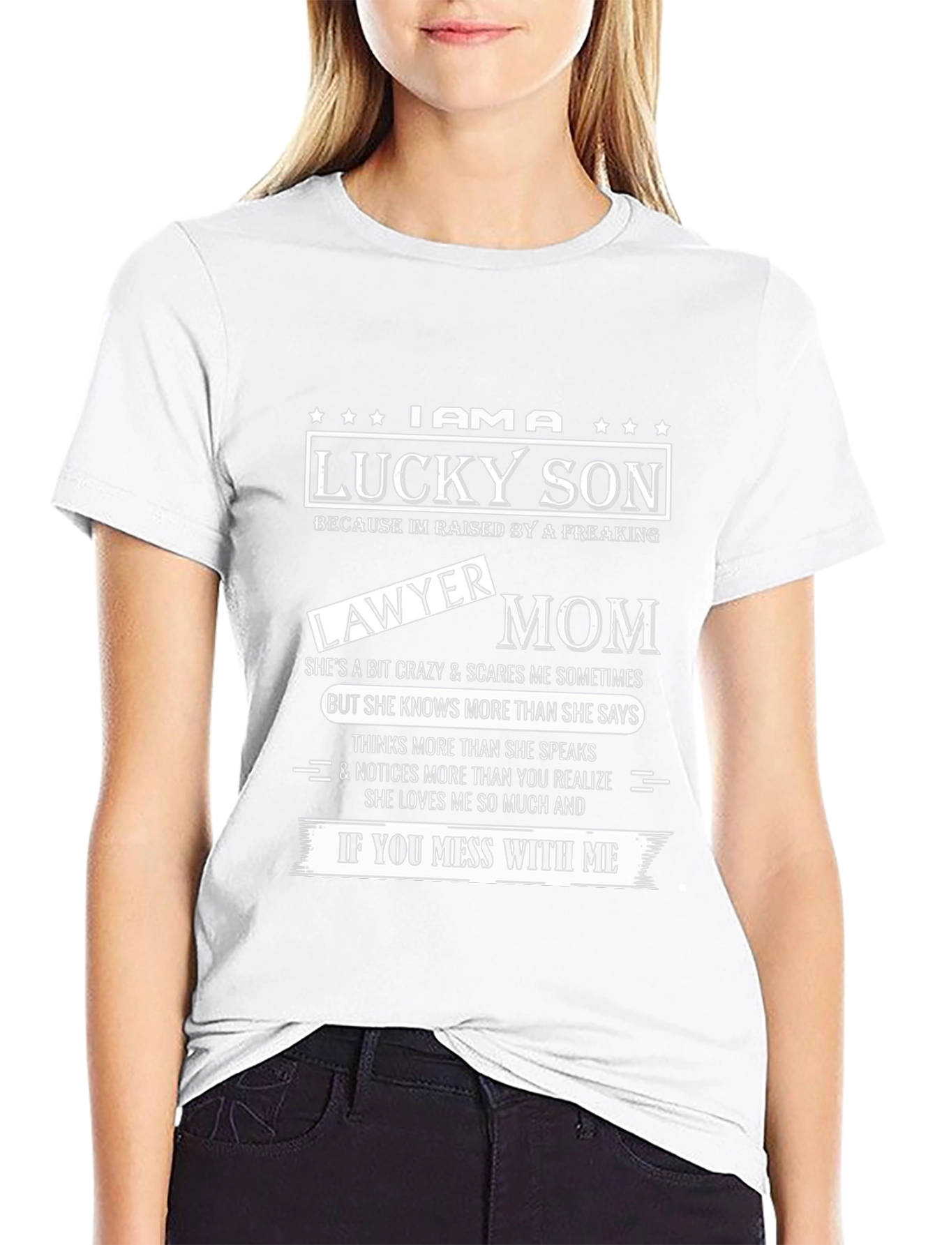 Lucky Son Lawyer Mom Graphic Tee