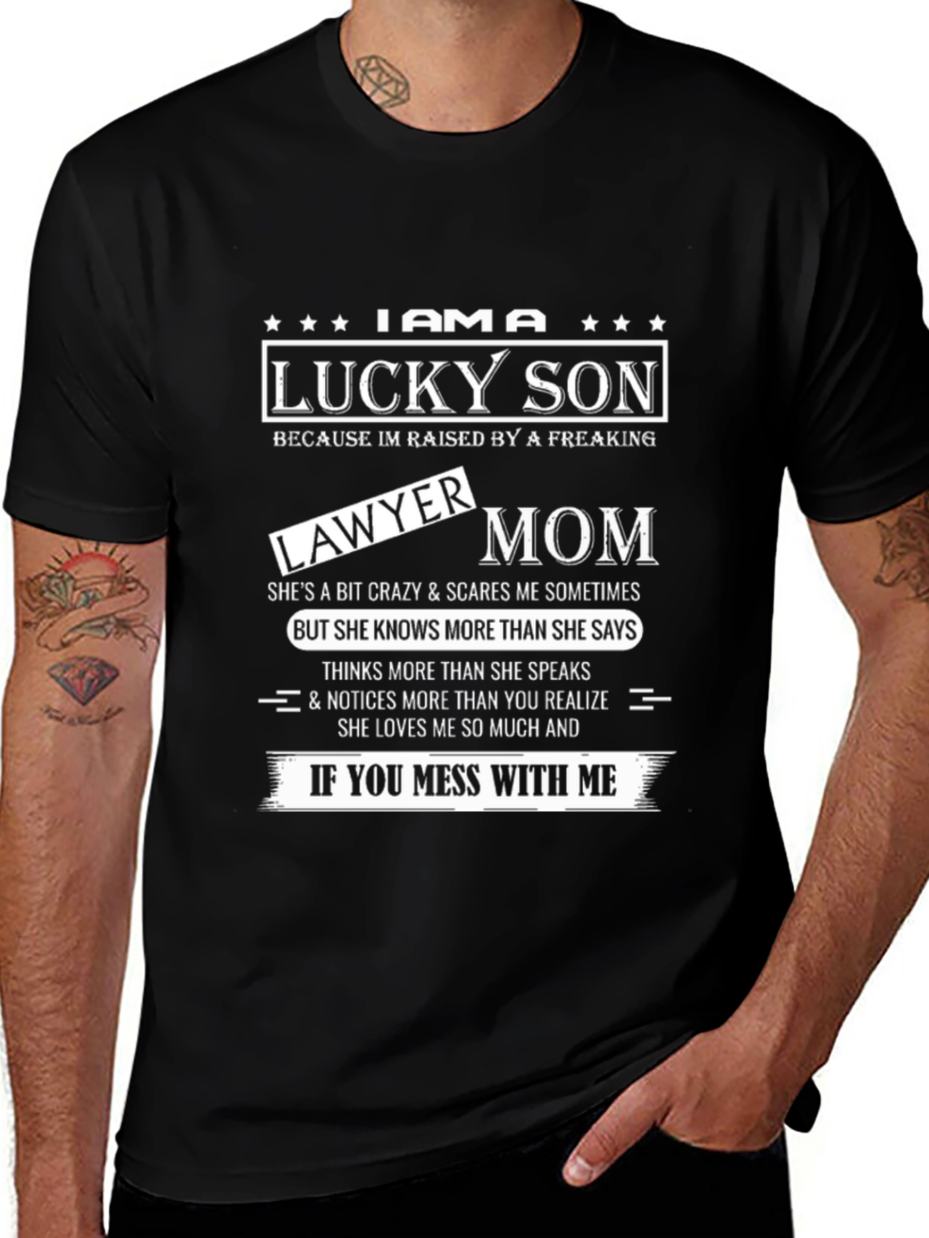 Lucky Son Lawyer Mom Graphic Tee