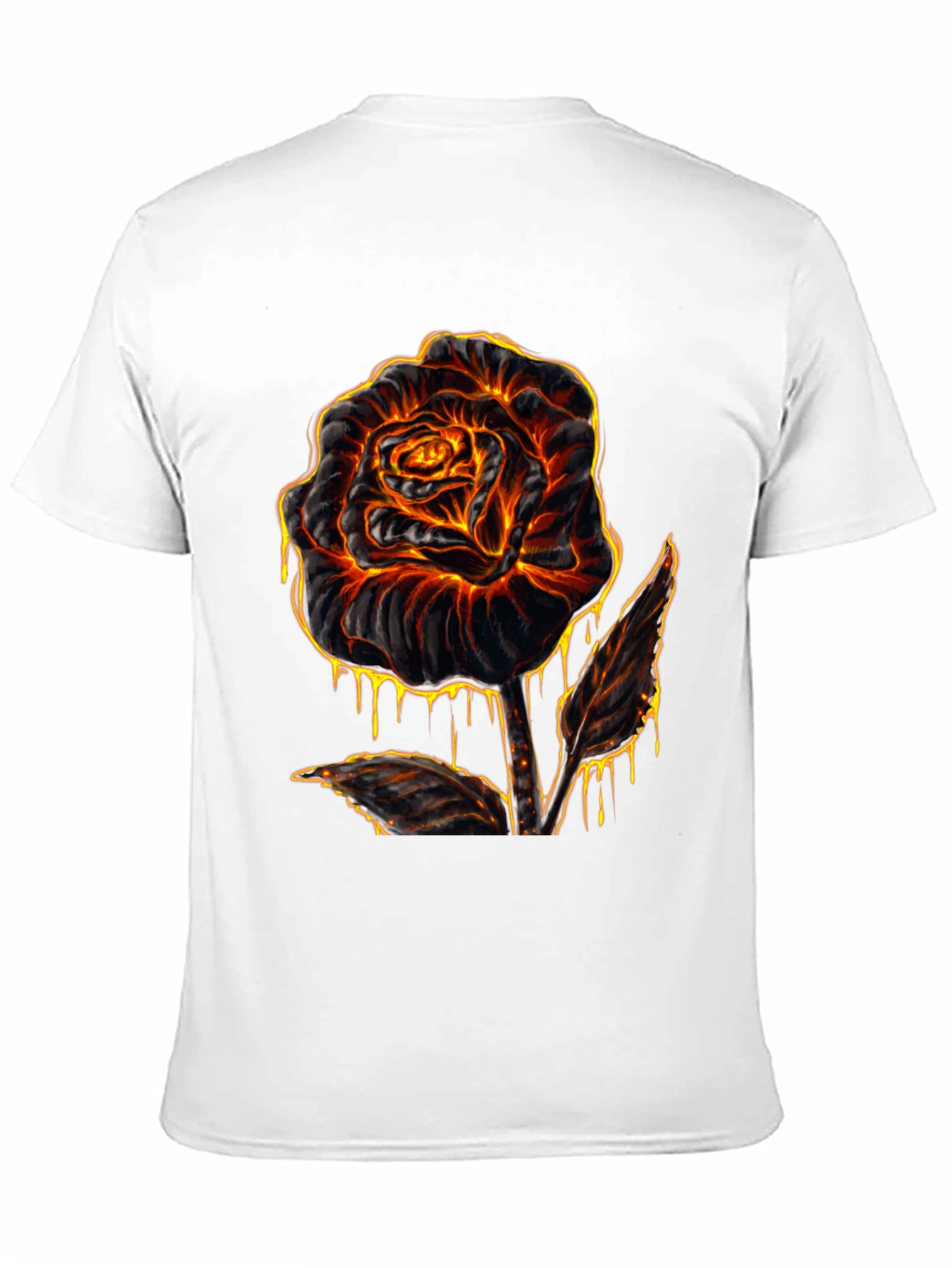 Fiery Rose Graphic T-Shirt - Lava Inspired Design