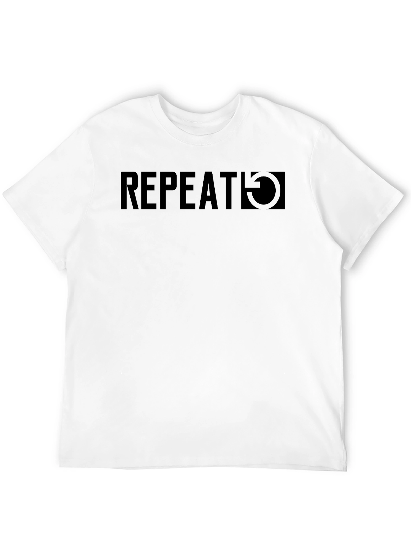 Repeat Graphic Print T-Shirt - Black