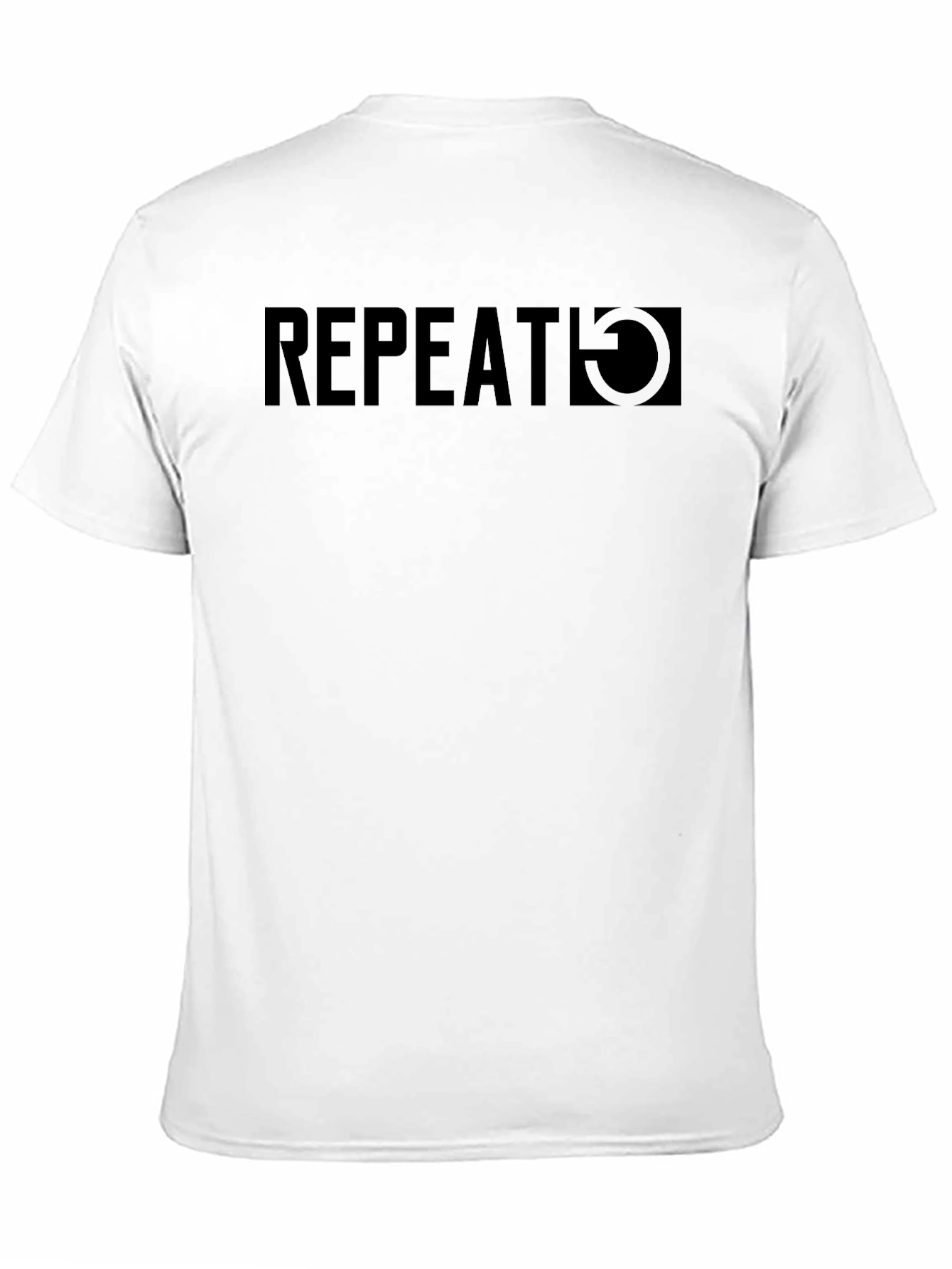 Repeat Graphic Print T-Shirt - Black