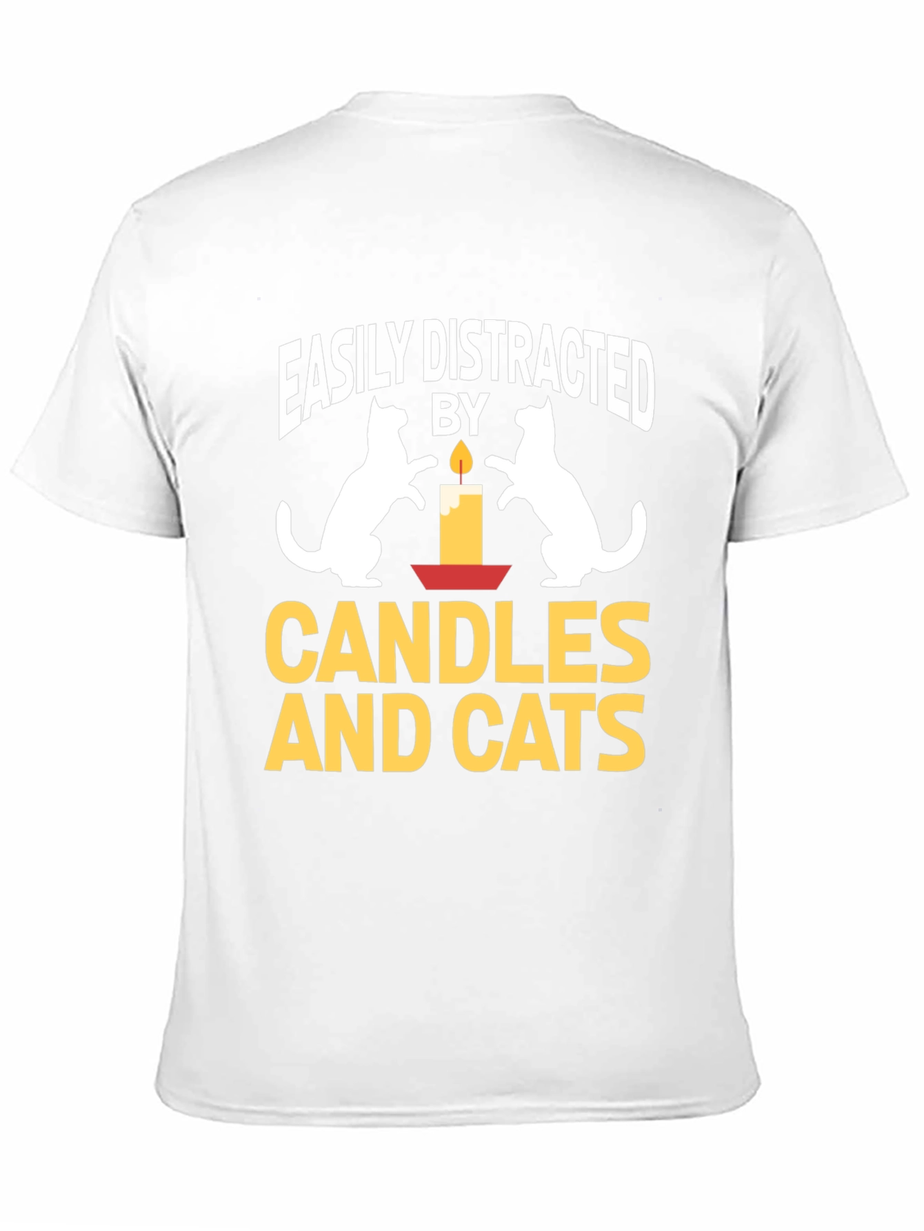 Easily Distracted By Candles And Cats T-Shirt