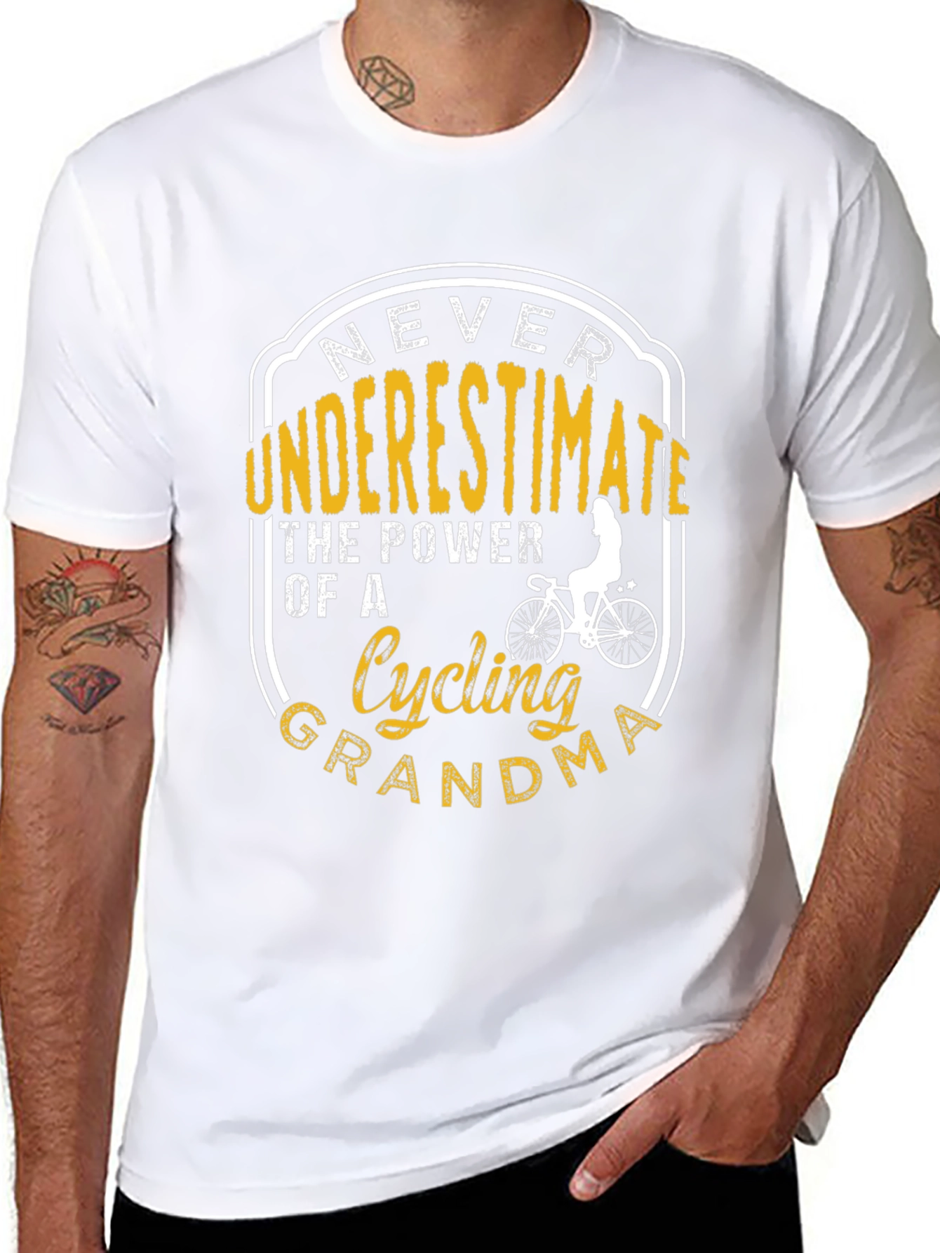 Cycling Grandma T-Shirt: Never Underestimate!