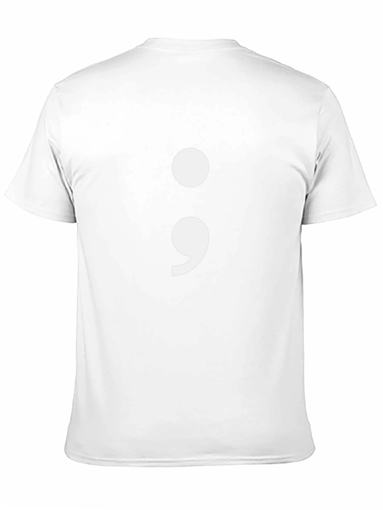 Semicolon Graphic Tee - Black Cotton Blend T-Shirt