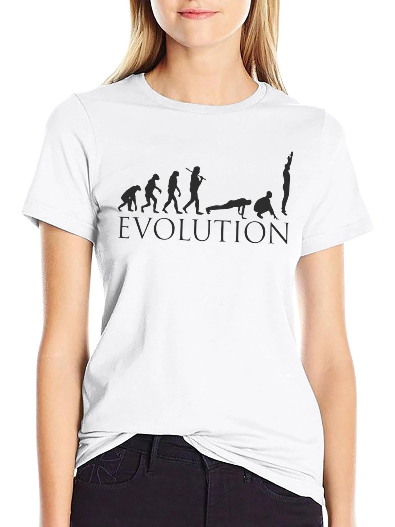 Evolution of Yoga Black Graphic T-Shirt