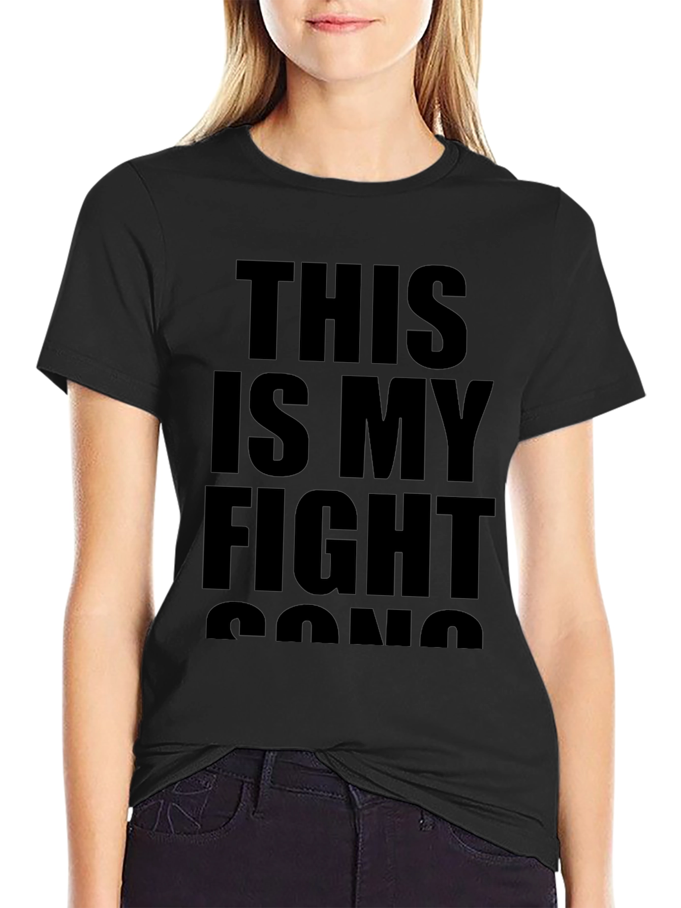 Fight Song Graphic Tee - Bold Statement T-Shirt