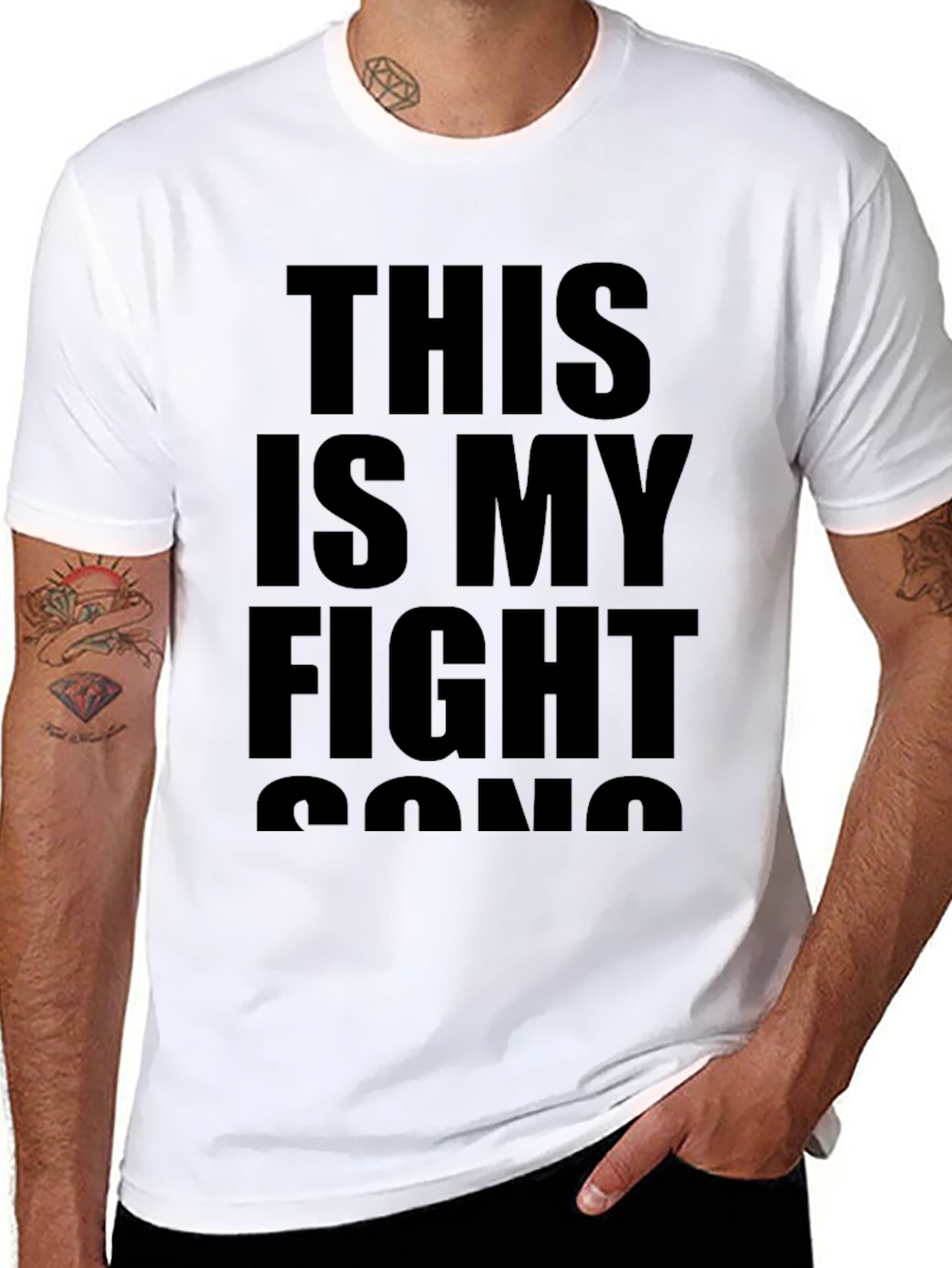 Fight Song Graphic Tee - Bold Statement T-Shirt