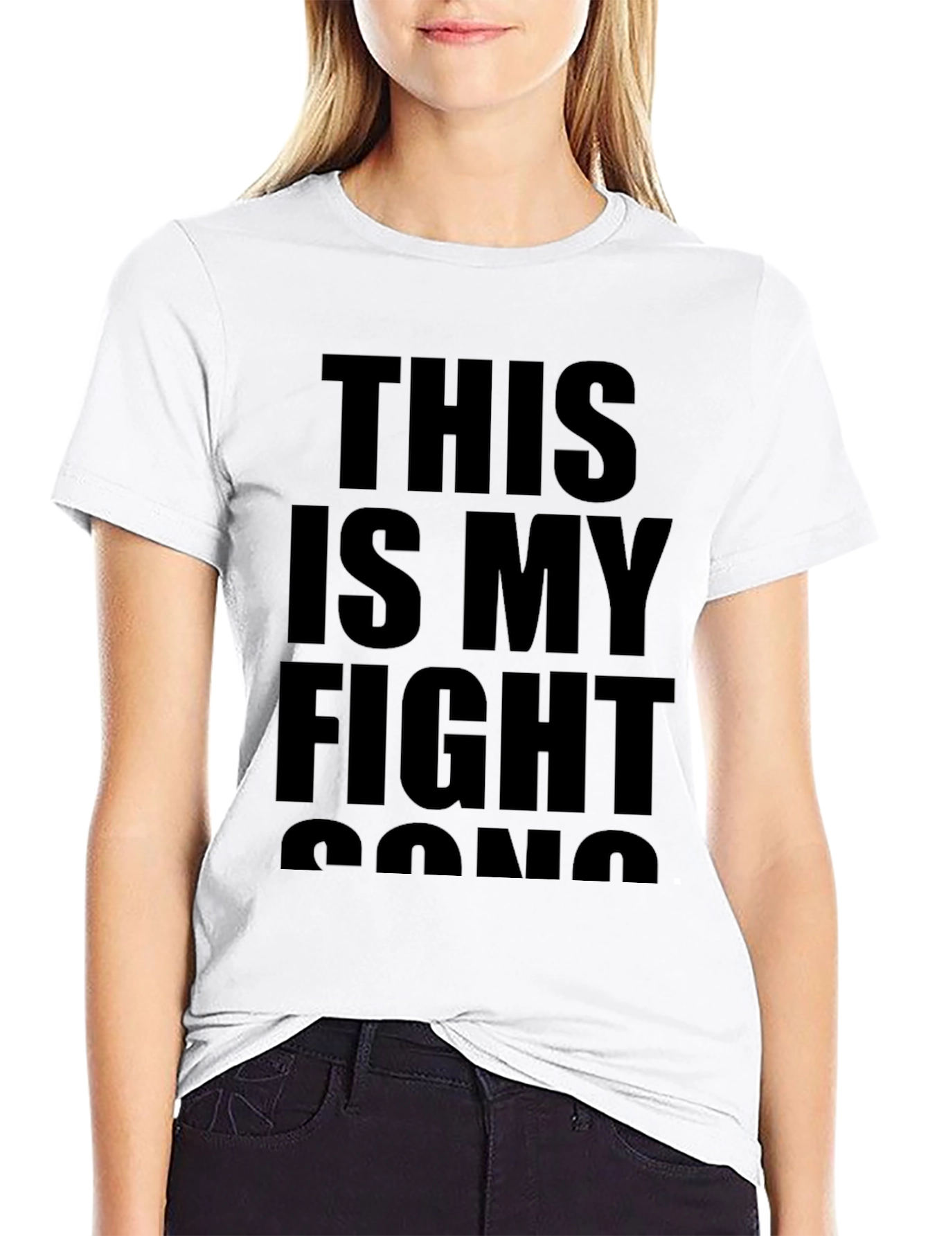 Fight Song Graphic Tee - Bold Statement T-Shirt