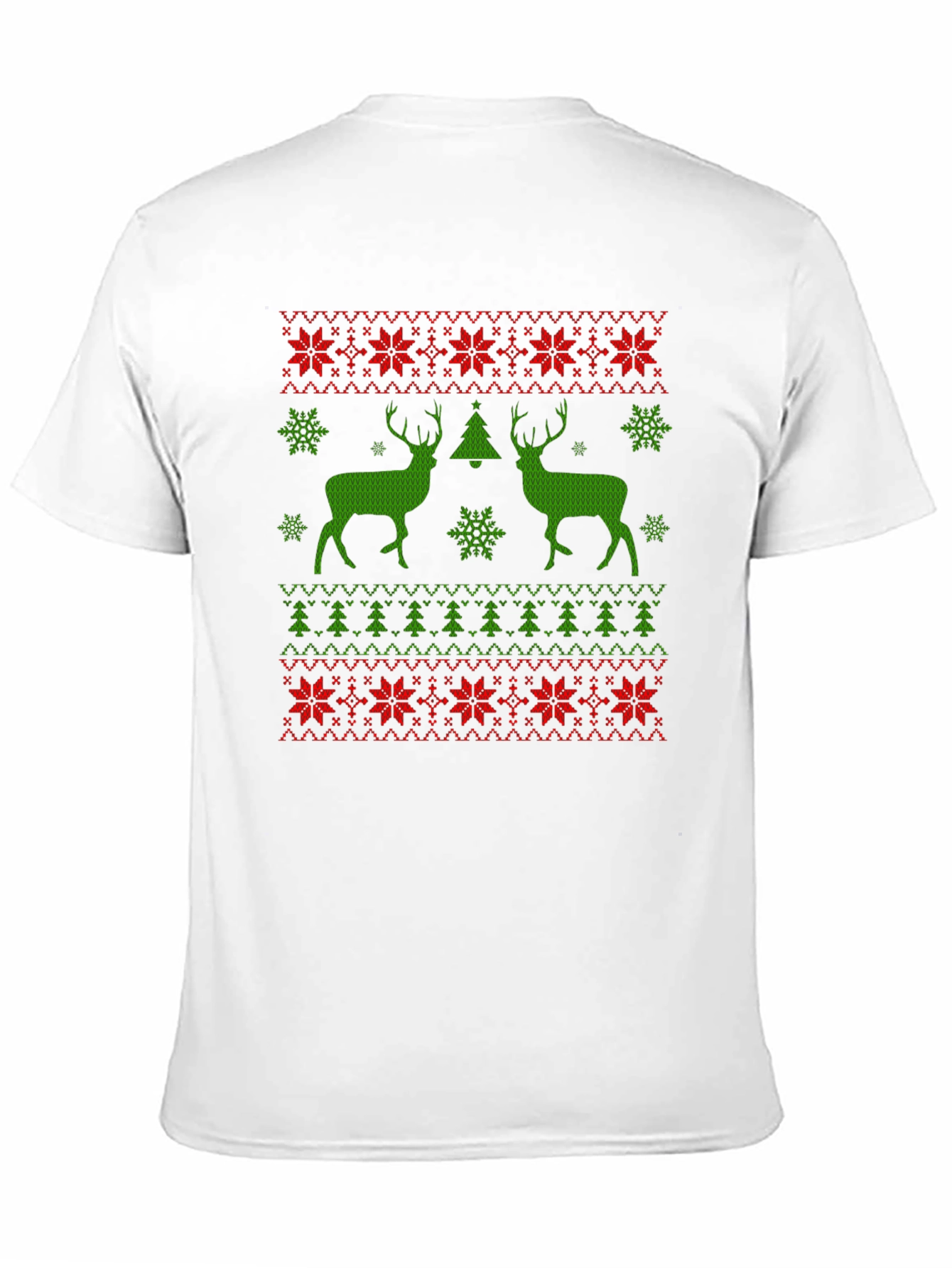 Ugly Christmas Sweater Deer Holiday Tee