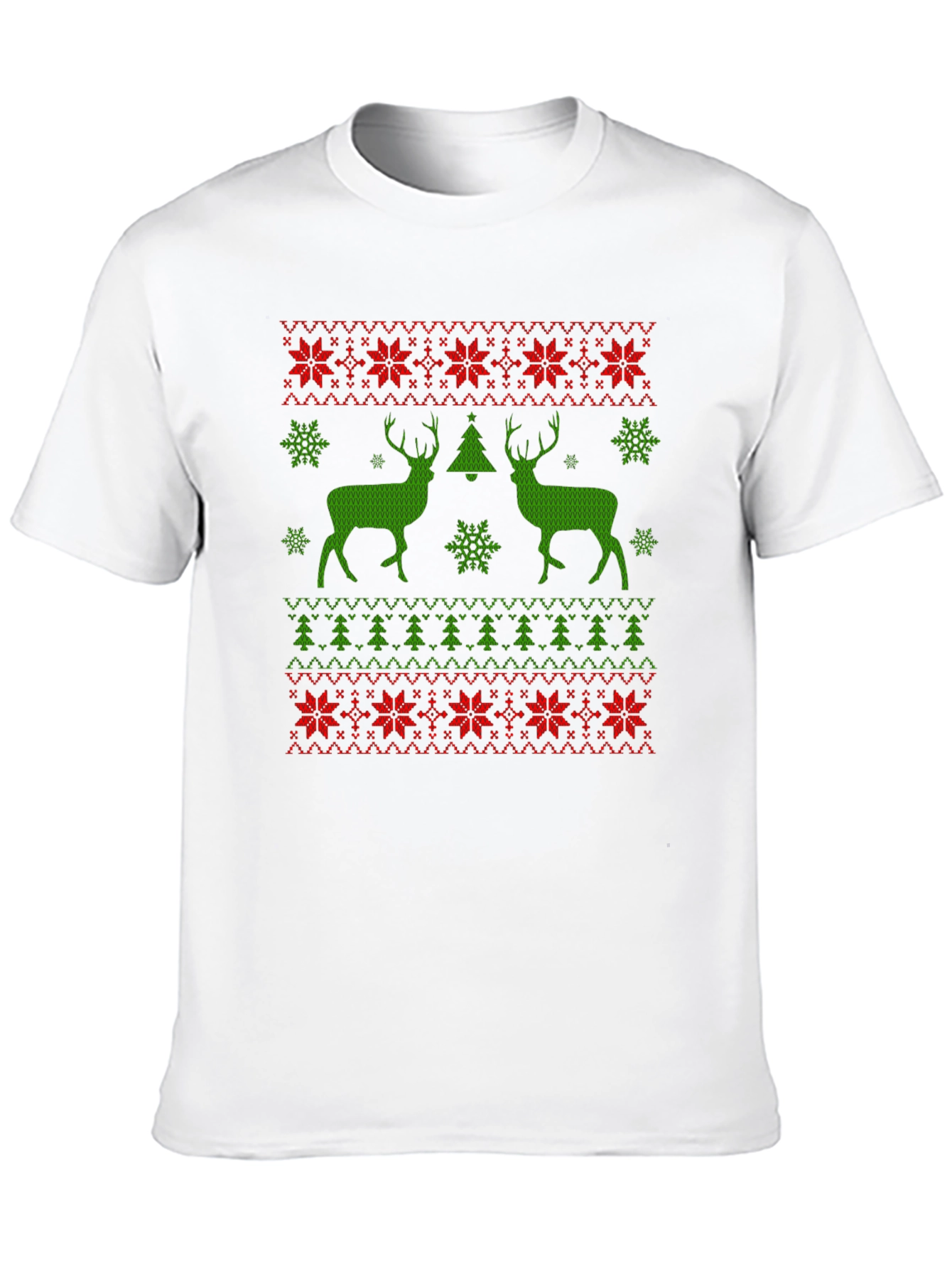 Ugly Christmas Sweater Deer Holiday Tee